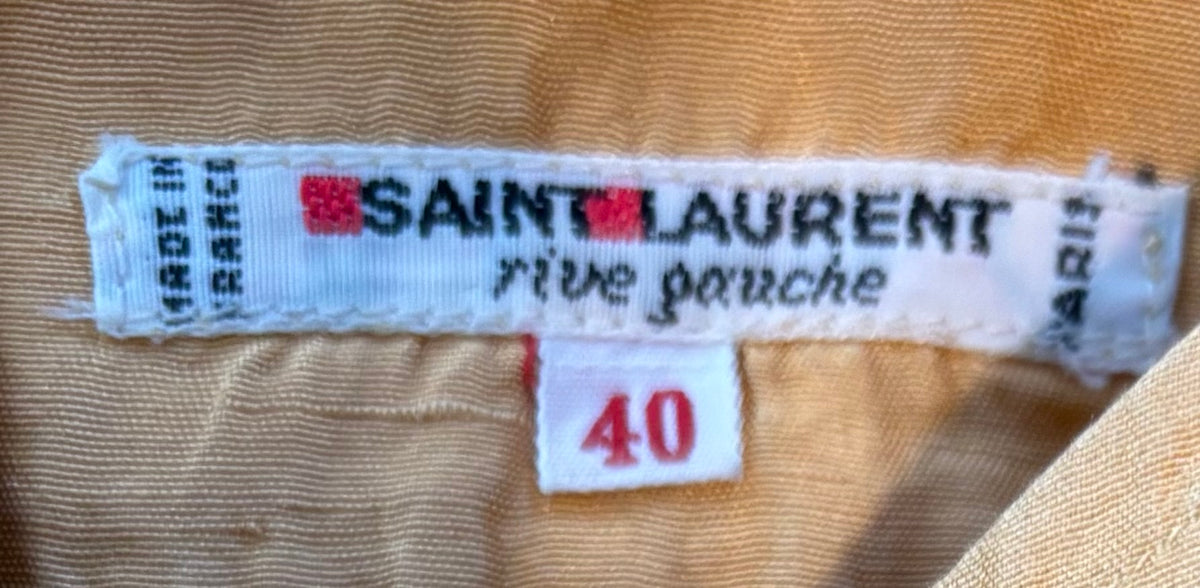 Yves Saint Laurent 1980s Mustard Silk Top