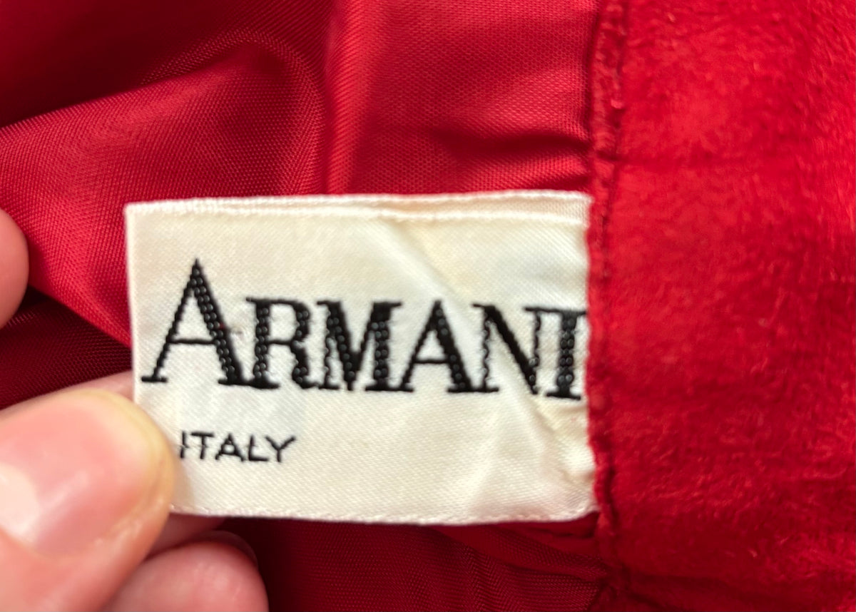 Giorgio Armani Spring/Summer 1983 Red Suede Shorts