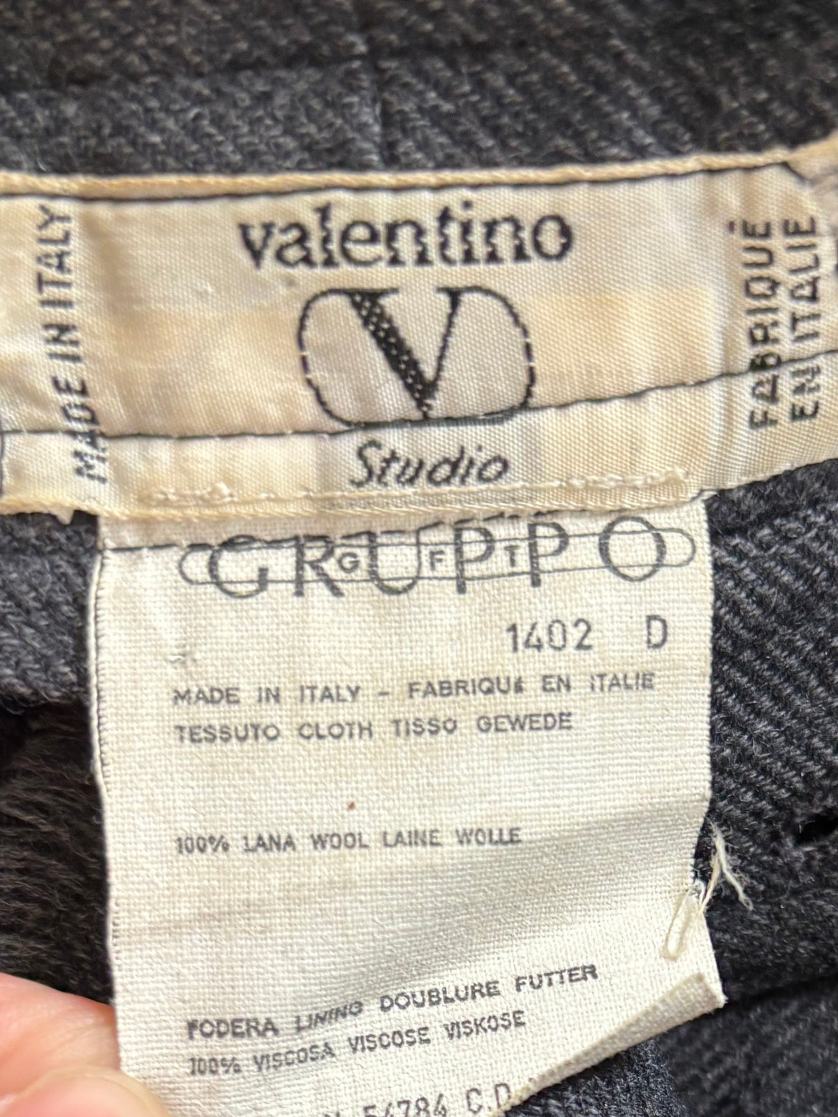 Valentino Studio 1980s Gray Trouser Pants