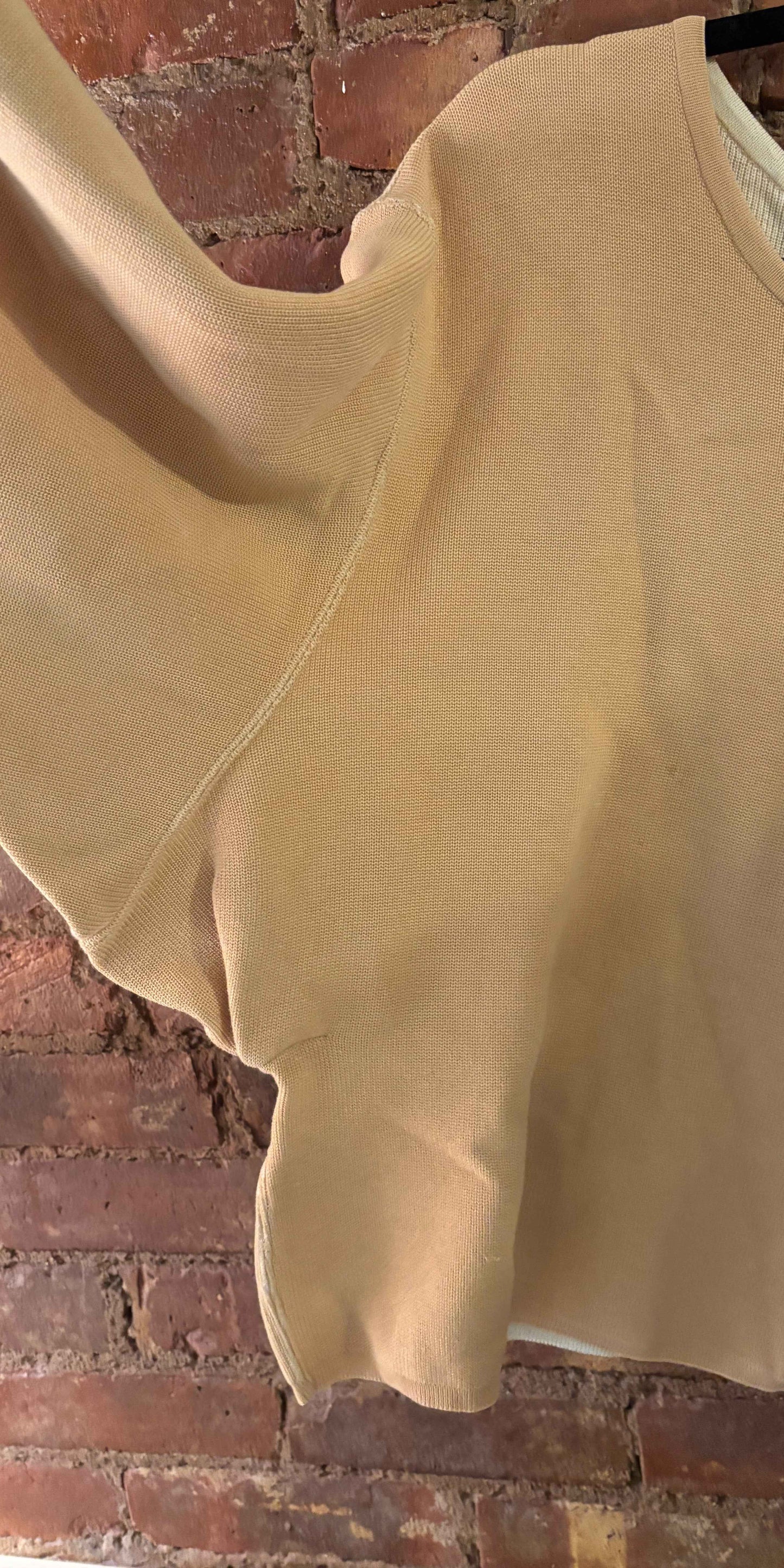 Alaïa Fall/Winter 1985 Tan Cotton Cropped Sweater