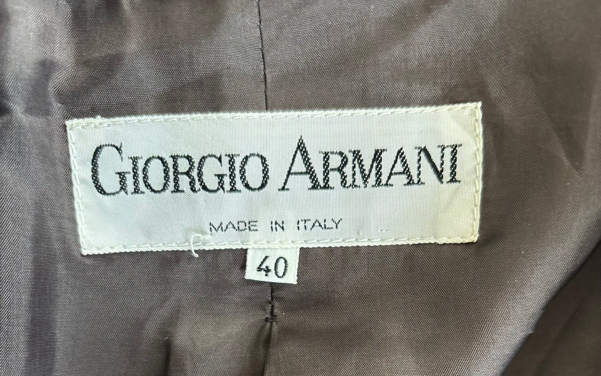 Giorgio Armani Fall/Winter 1979 Brown/Gray Wrap Jacket