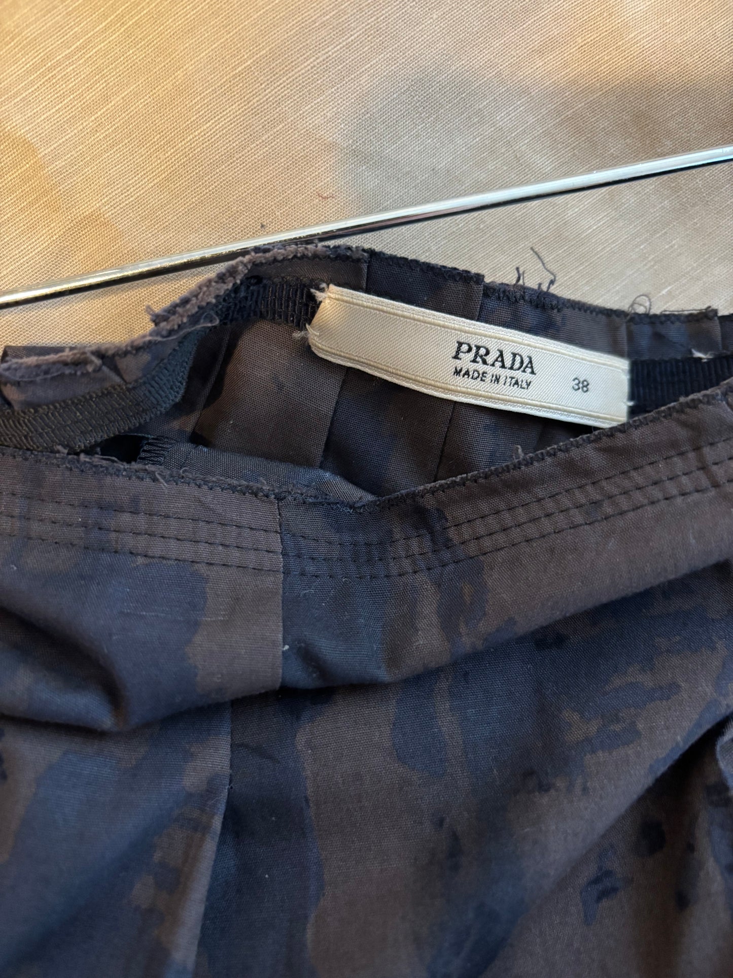 Prada Spring-Summer 2004 Cotton-Blend Dip Dyed Skirt