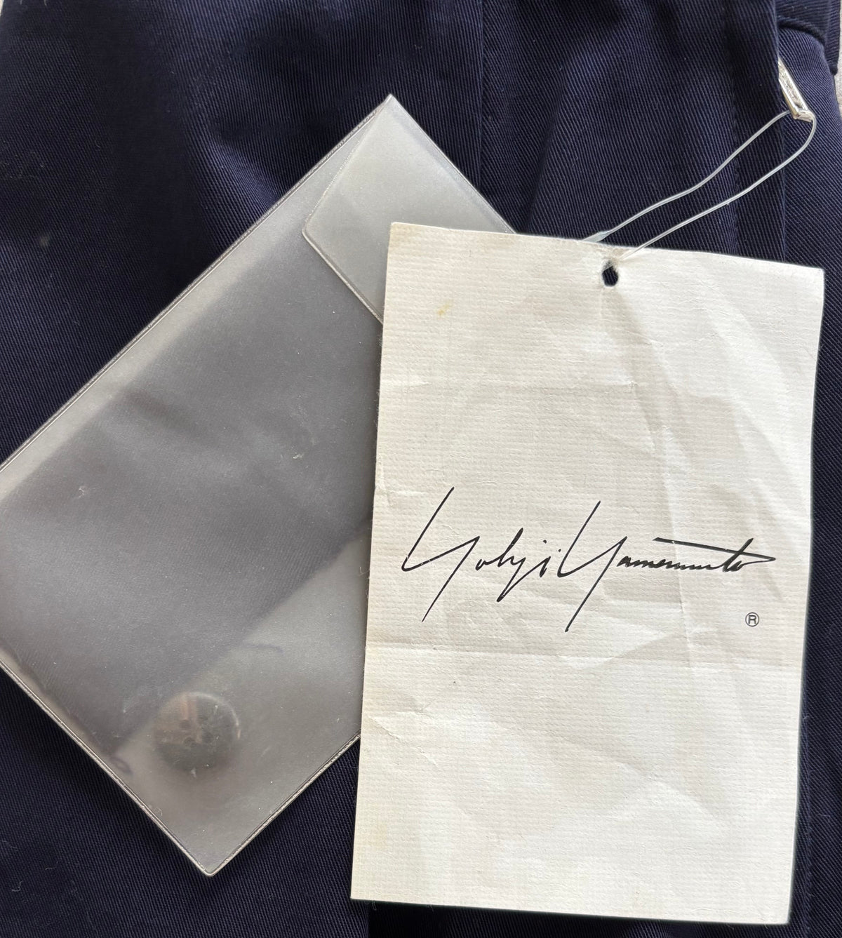 Yohji Yamamoto Deadstock Spring 2003 Navy Cotton Twill Skirt
