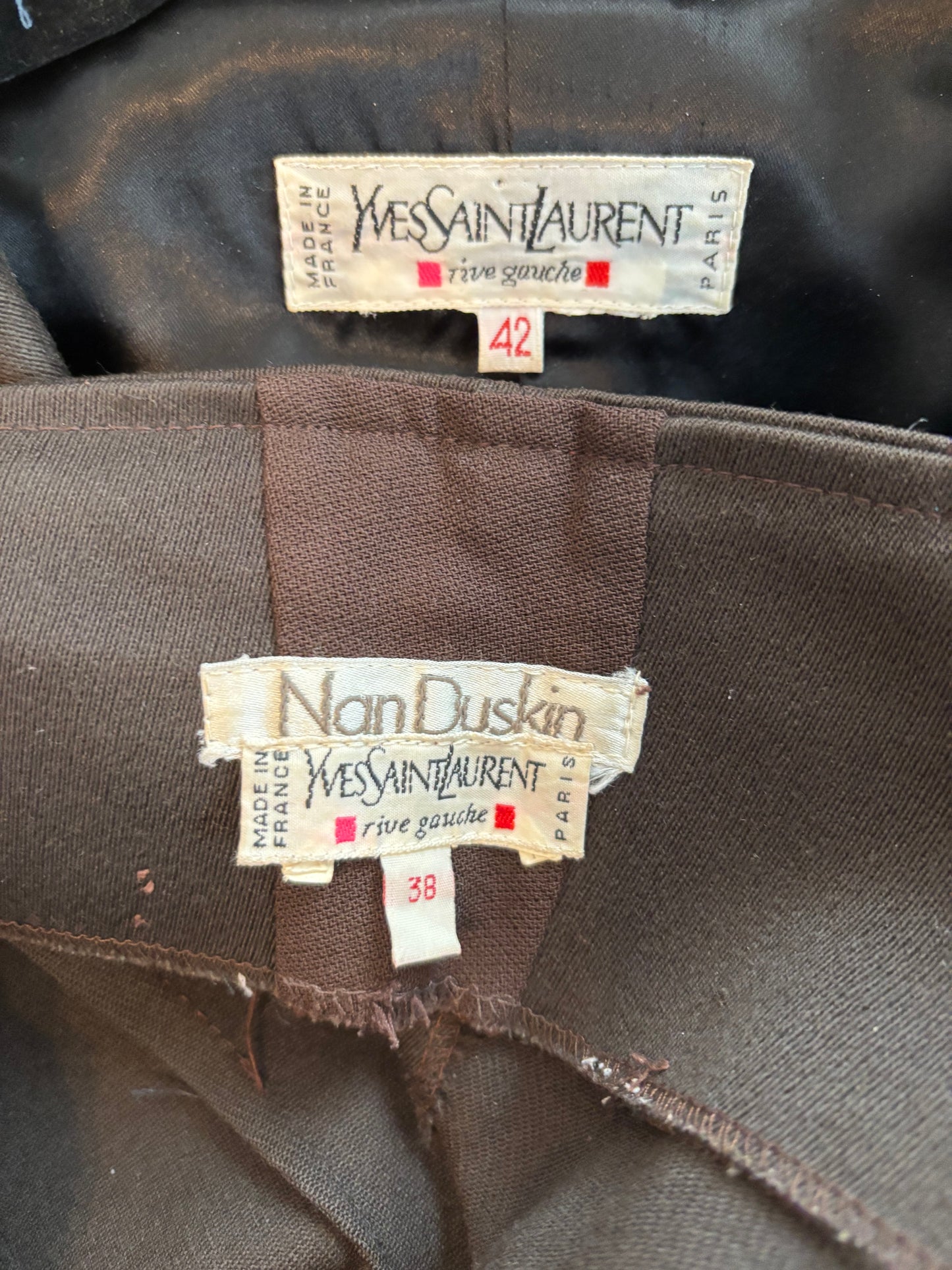 Yves Saint Laurent 1990s Chocolate Brown Pantsuit