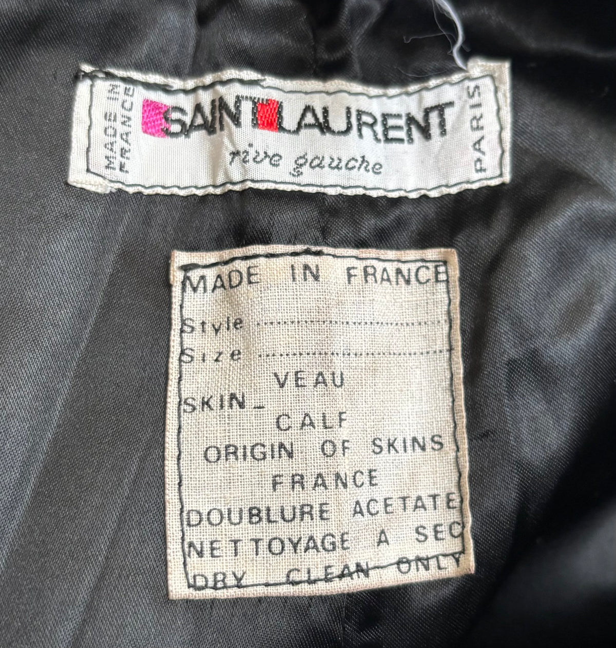 Yves Saint Laurent 1970s Calfskin Leather Trousers