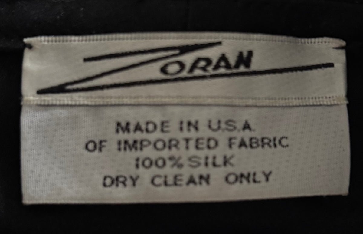 Zoran 1980s Black Silk Cowl Neck Tank Top
