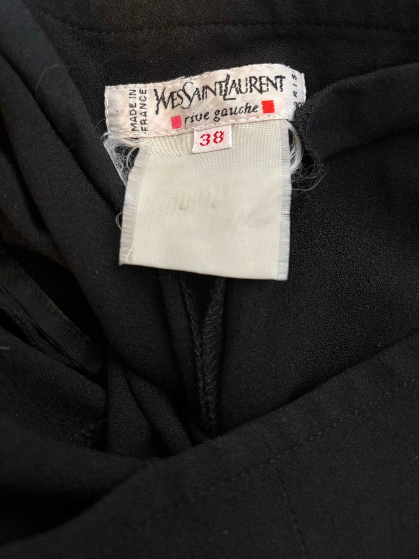 Yves Saint Laurent 1990s Black Crepe Swing Pants