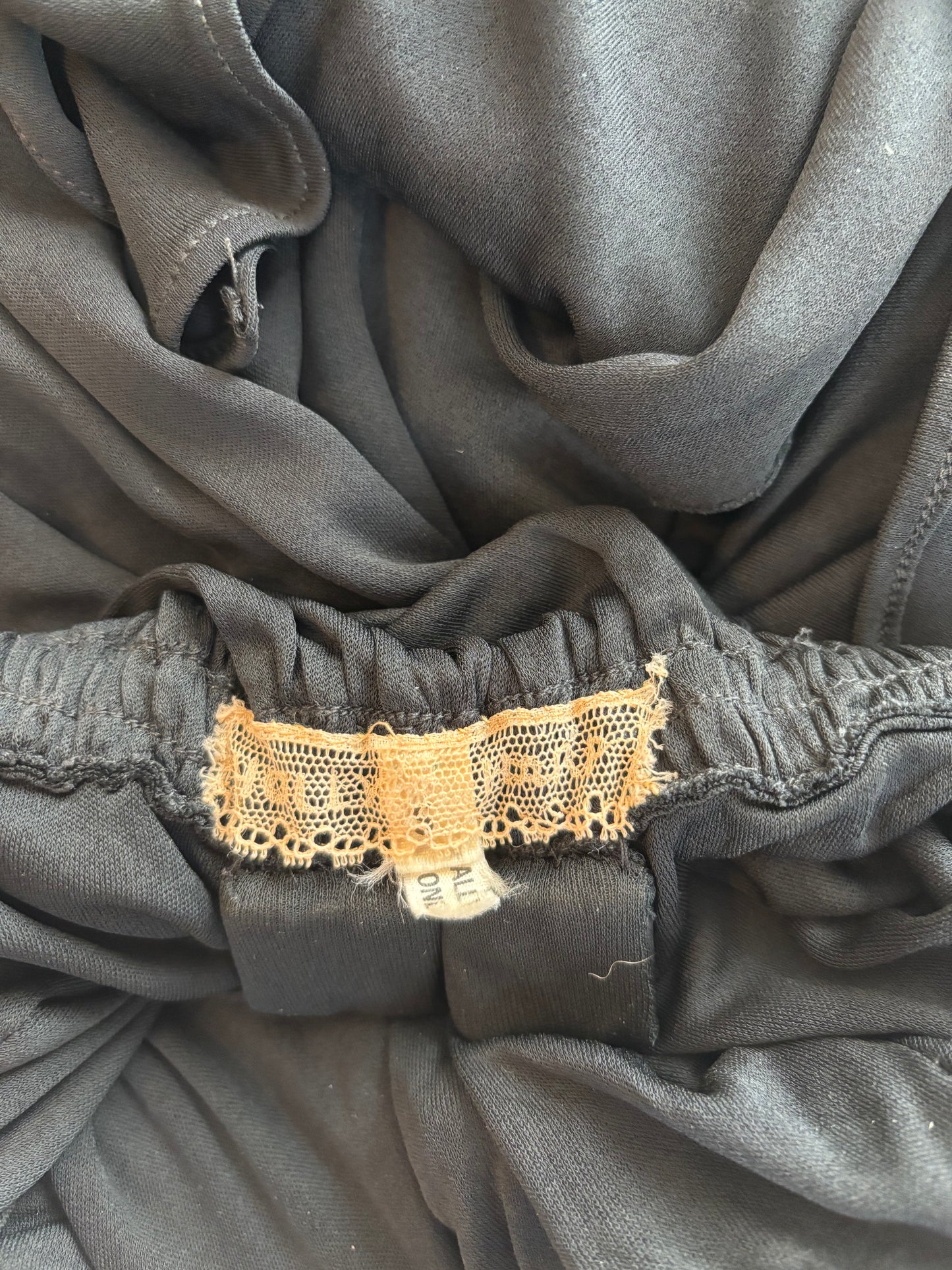 Holly Harp 1970s-1980s Black Rayon Full Skirt