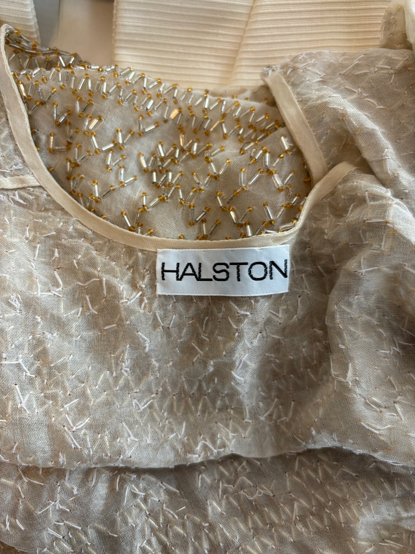 Halston Spring 1981 Three-Piece Bugle-Beaded Ensemble