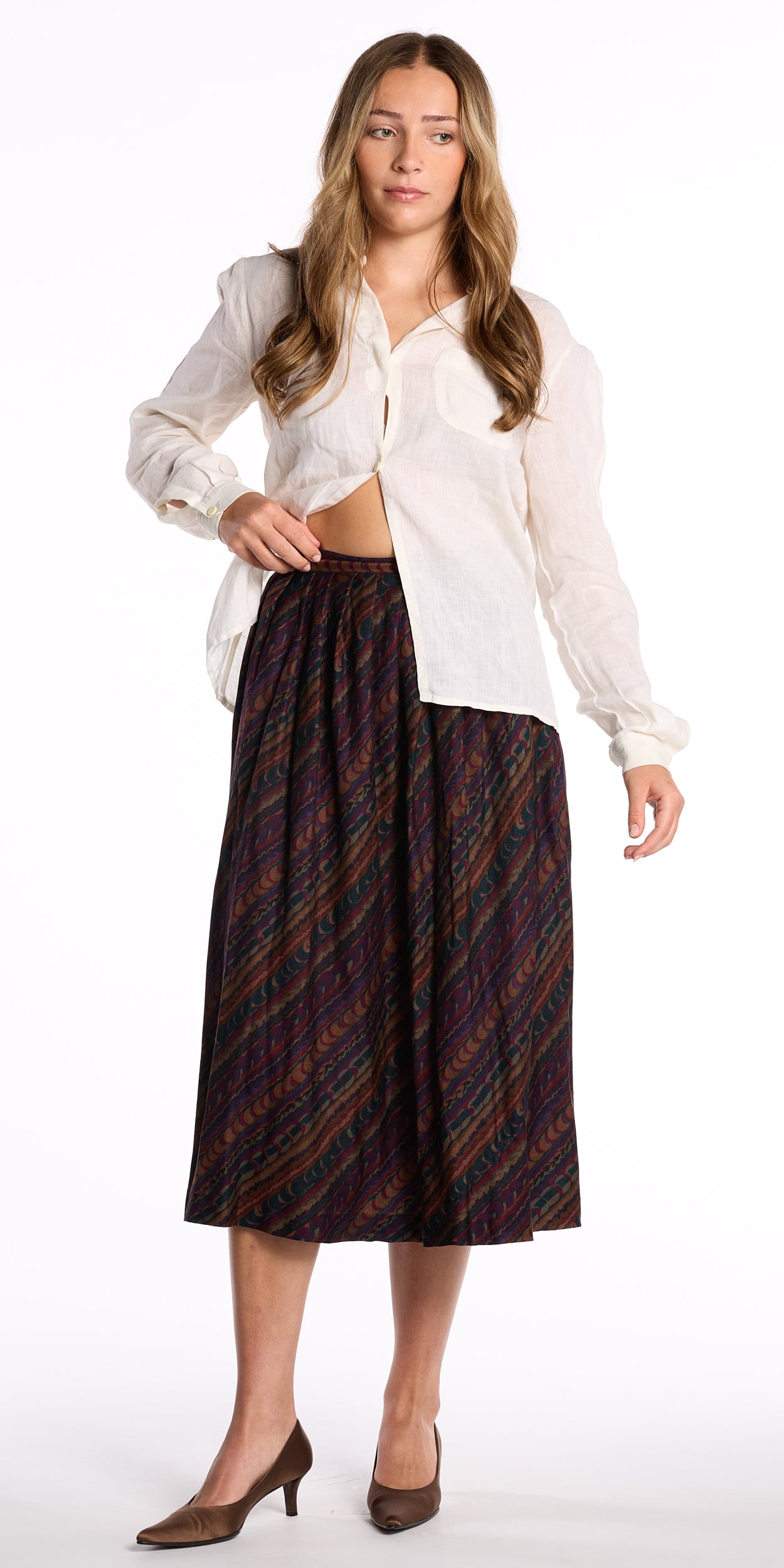 Krizia 1980s sculptural linen shirt