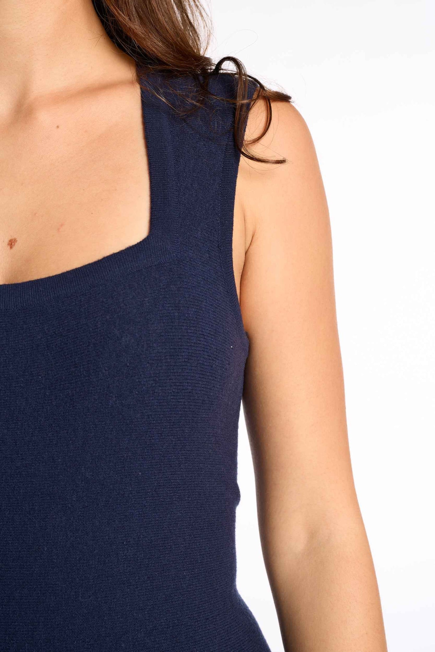 Alaïa 2000s Navy Wool Blend Knit Dress