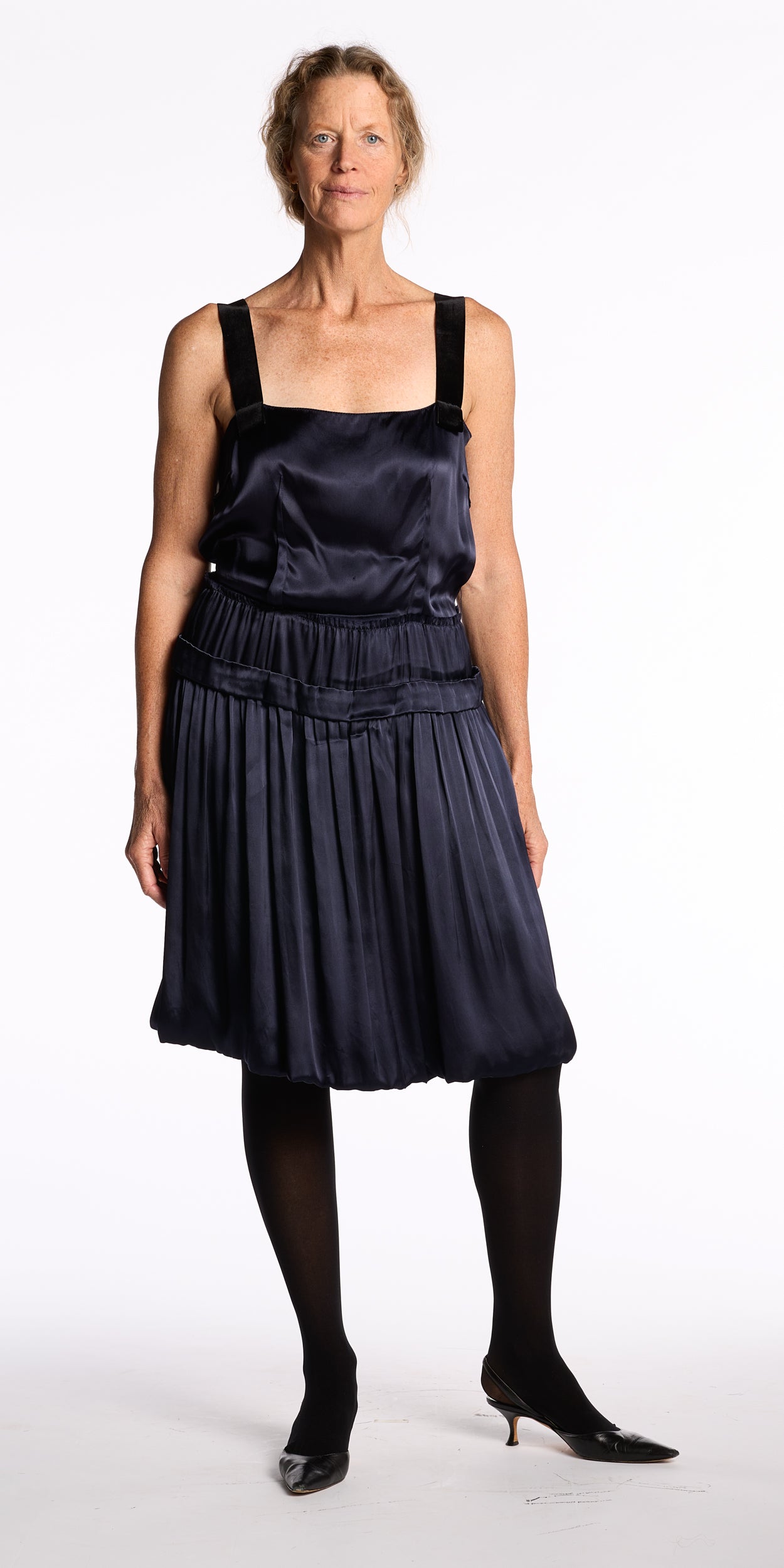 Lanvin Fall/Winter 2006 Deep Indigo Silk Drop Waist Dress