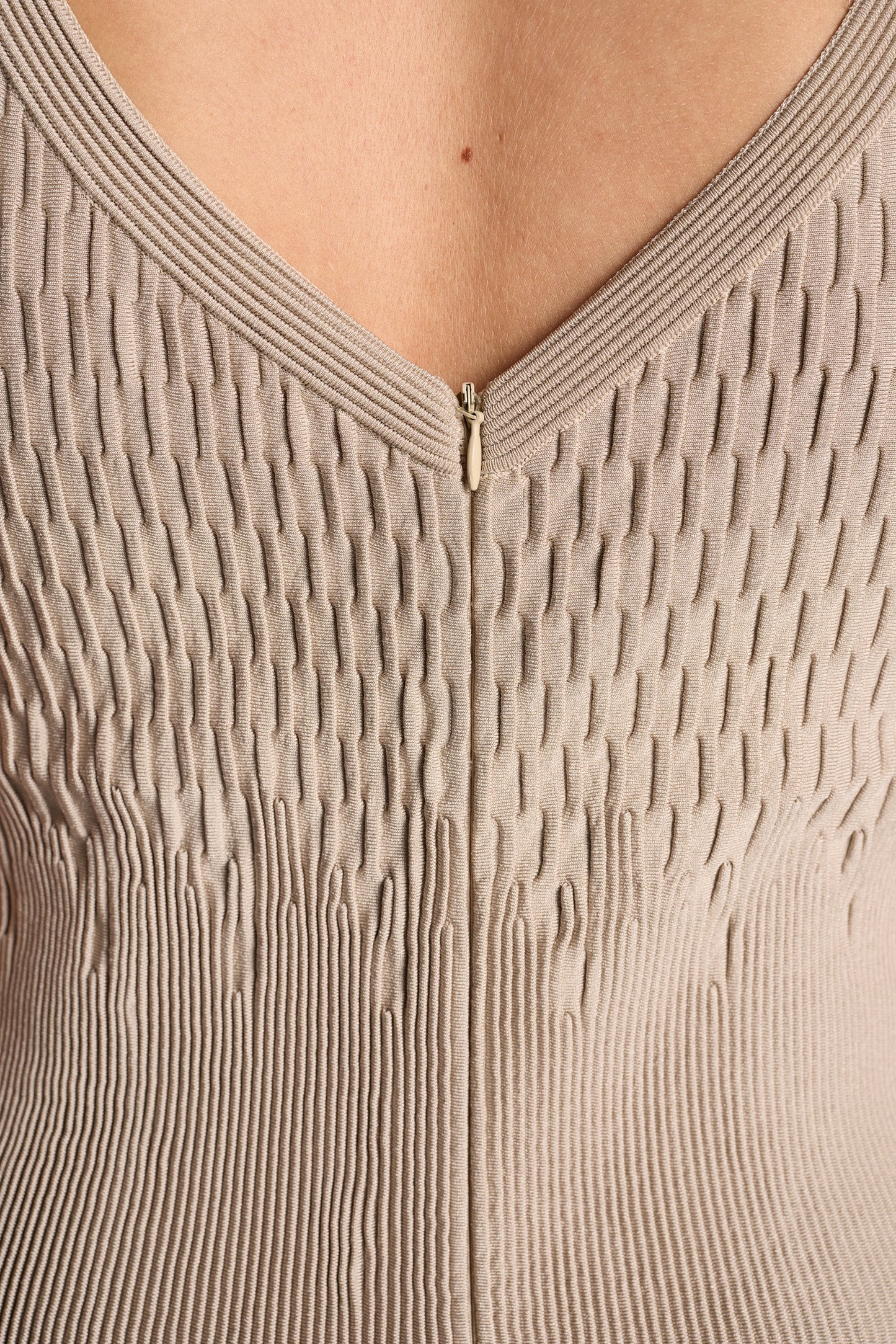 Alaïa 2000s Silver Stretch Dress