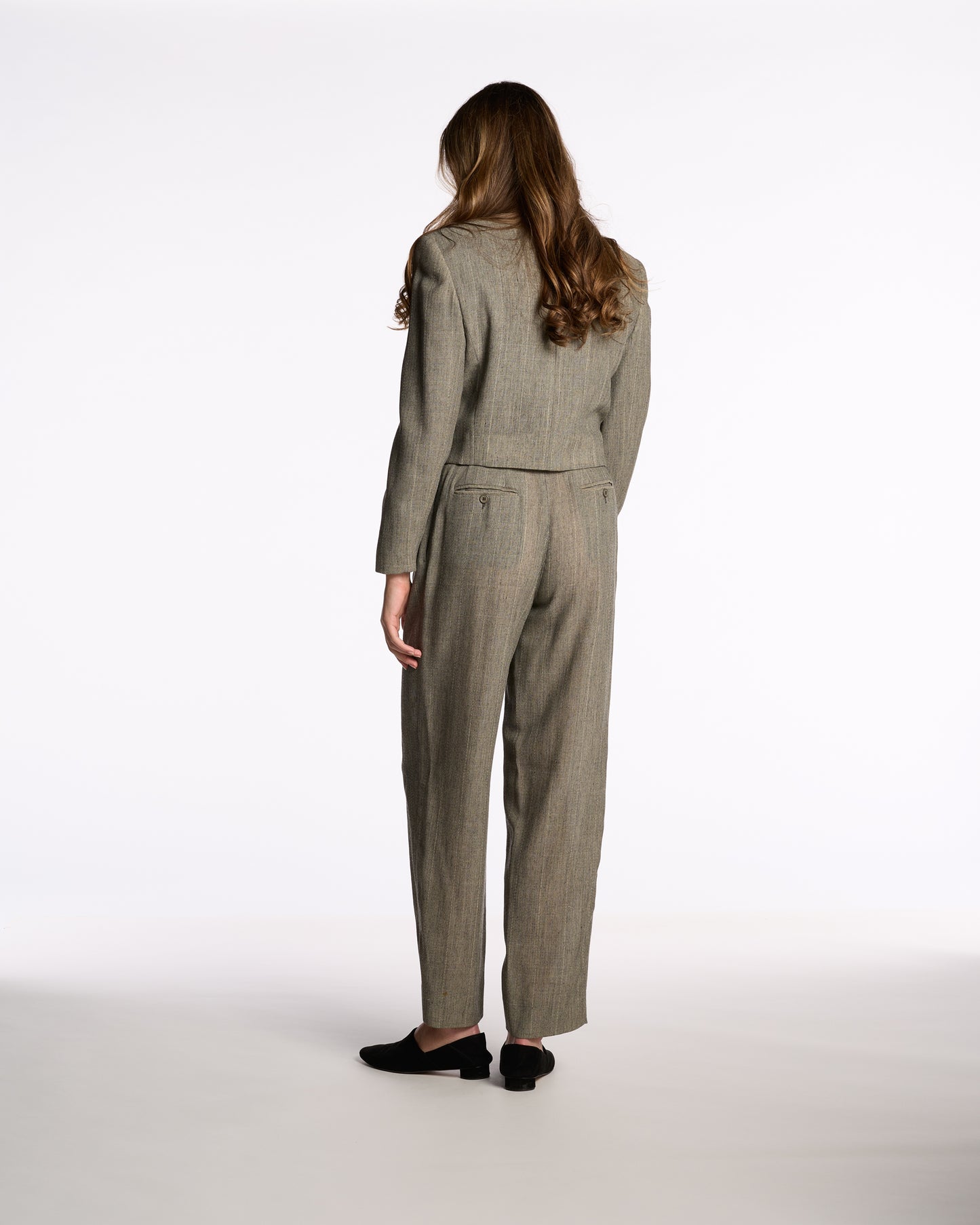 Giorgio Armani 1990s Gray Wool Cropped Suit