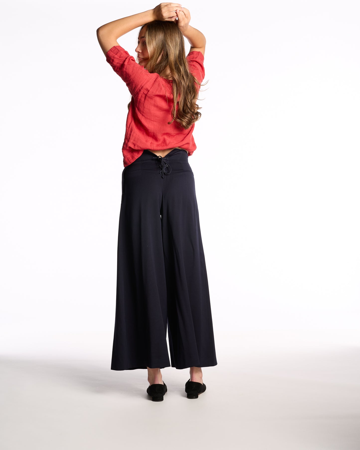 Yves Saint Laurent 1980s Tomato Red Linen Shirt