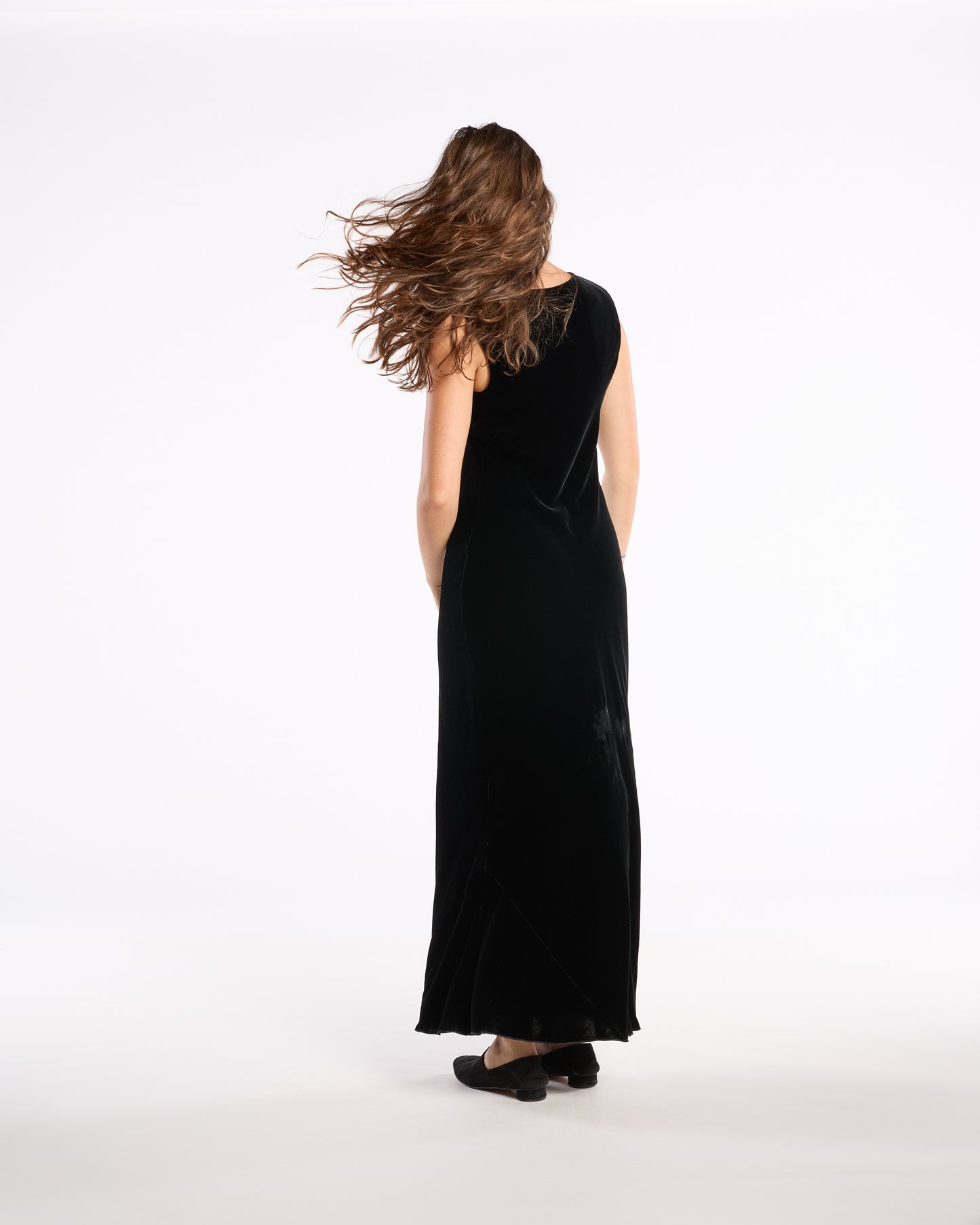 Holly Harp 1990s Velvet Bias Cut Gown