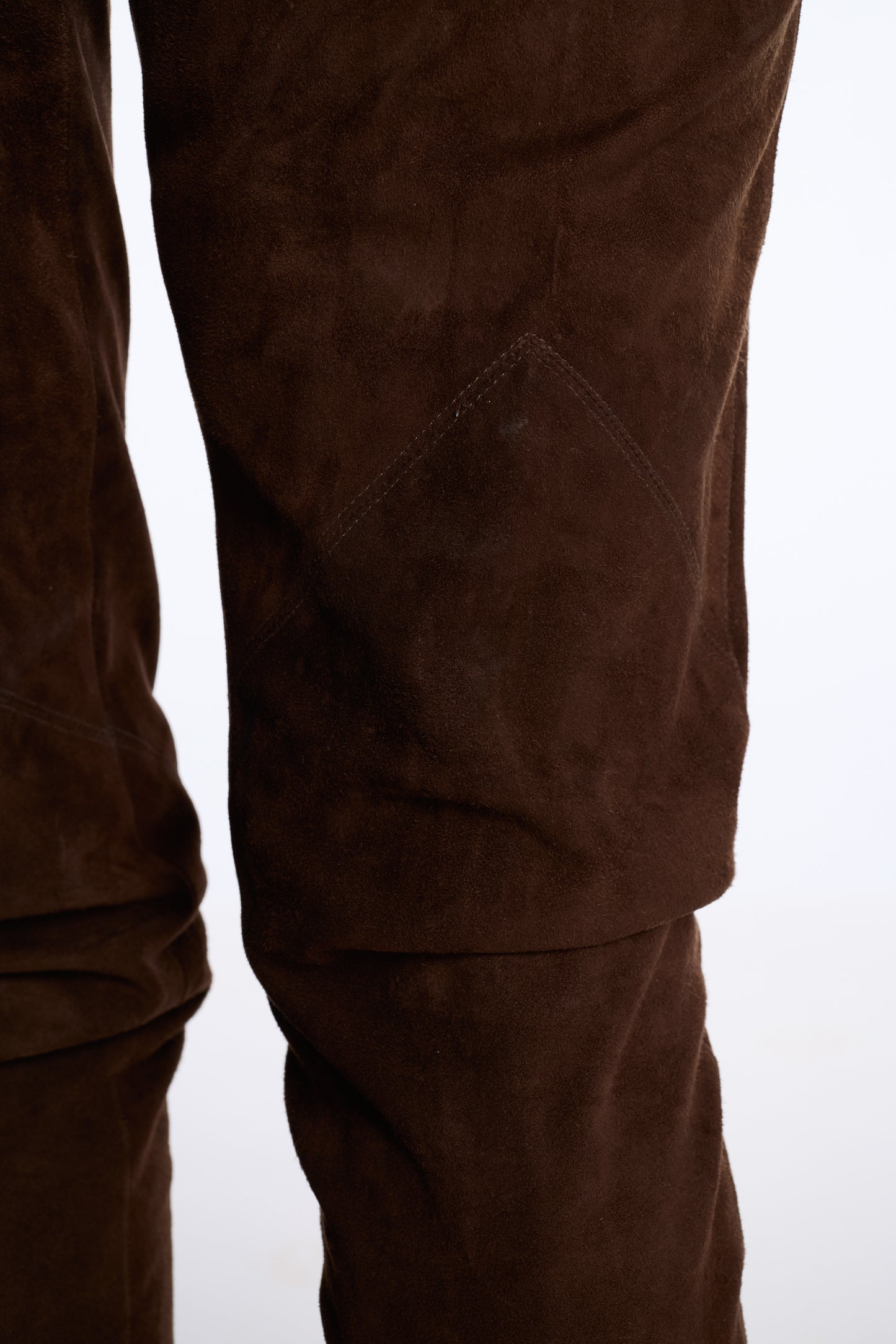 Romeo Gigli 1990s Chocolate Suede Pants