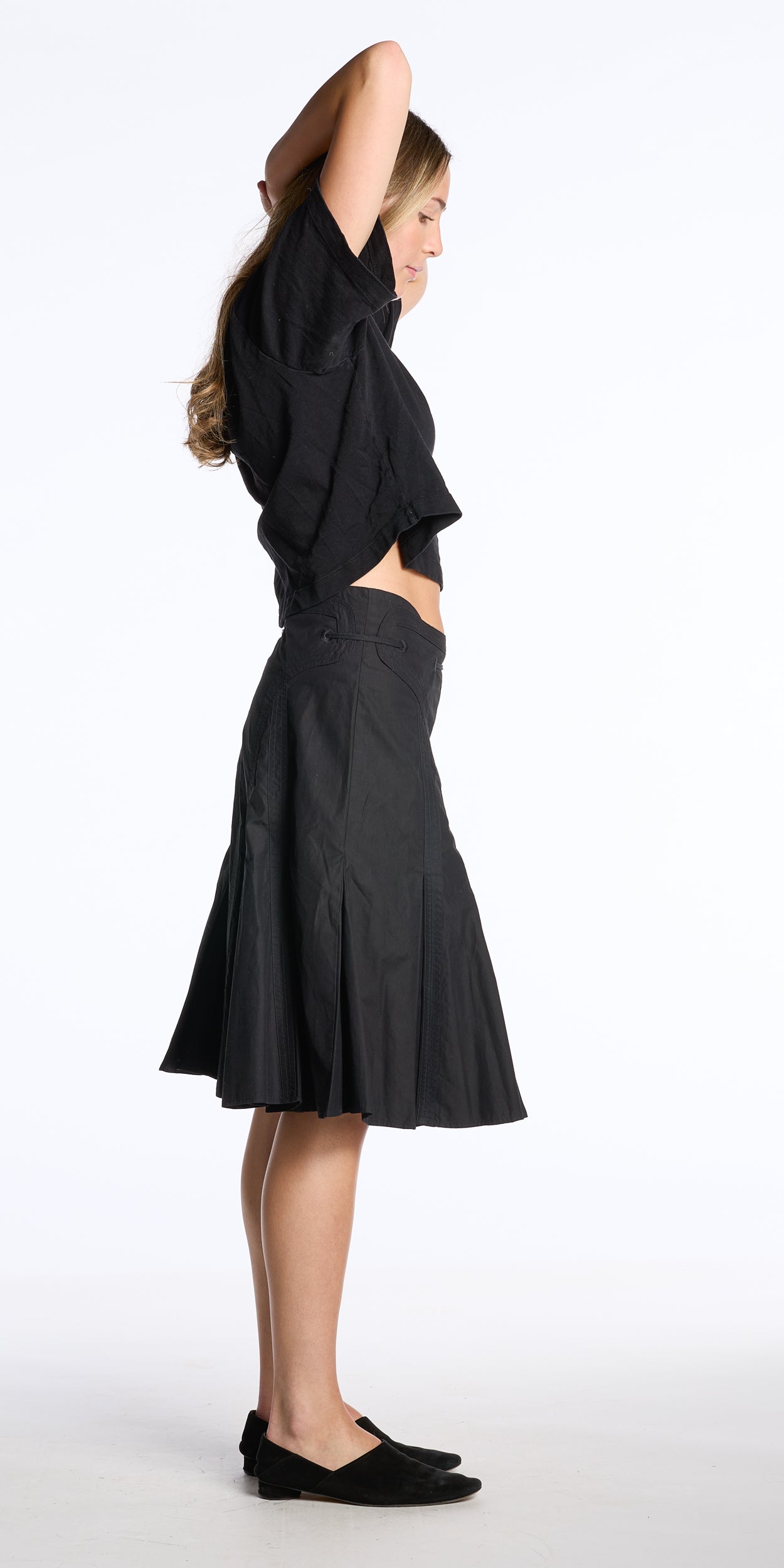 Max Mara (Sportmax) 2000s Black Cotton Skirt