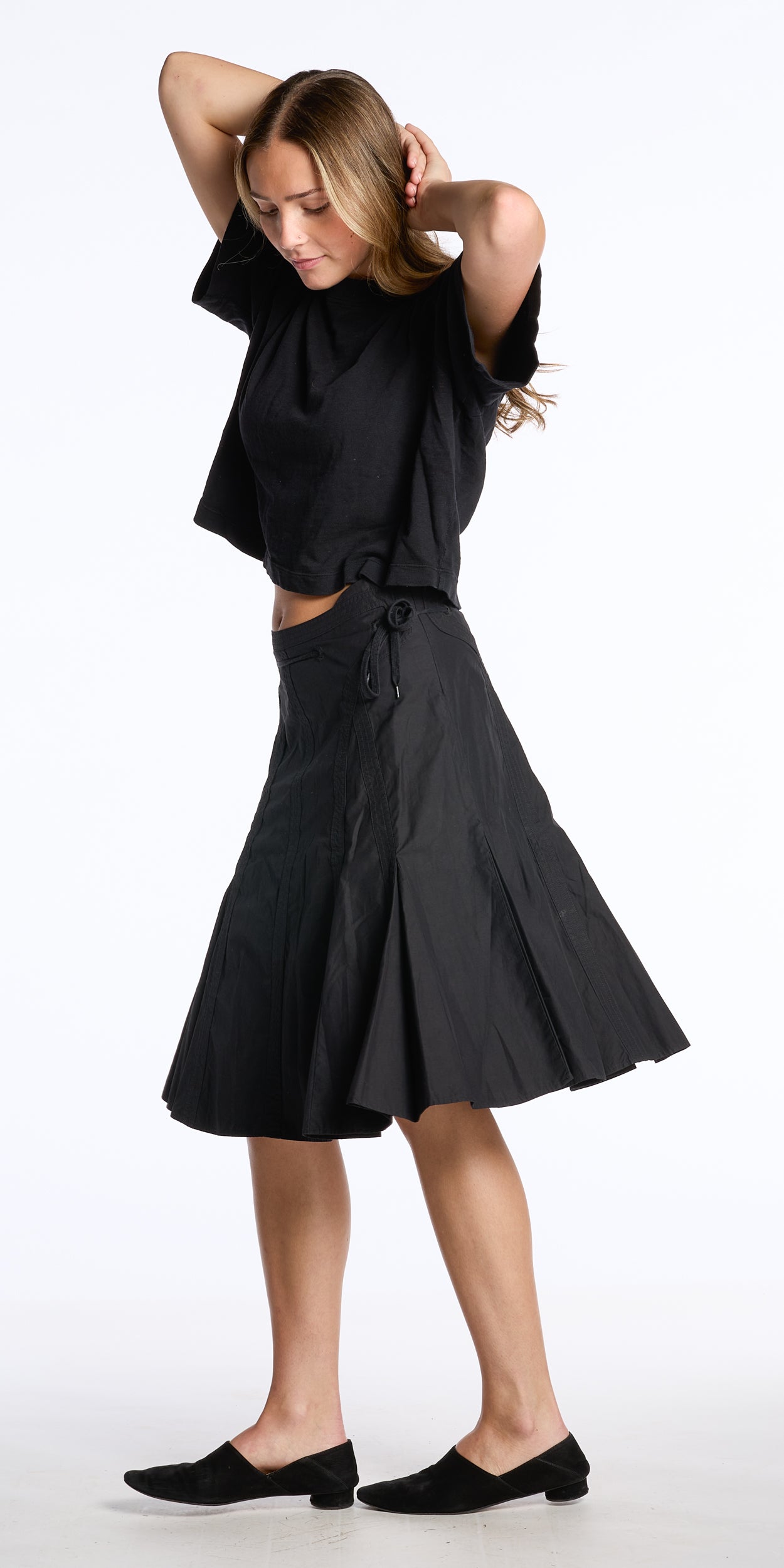 Max Mara (Sportmax) 2000s Black Cotton Skirt
