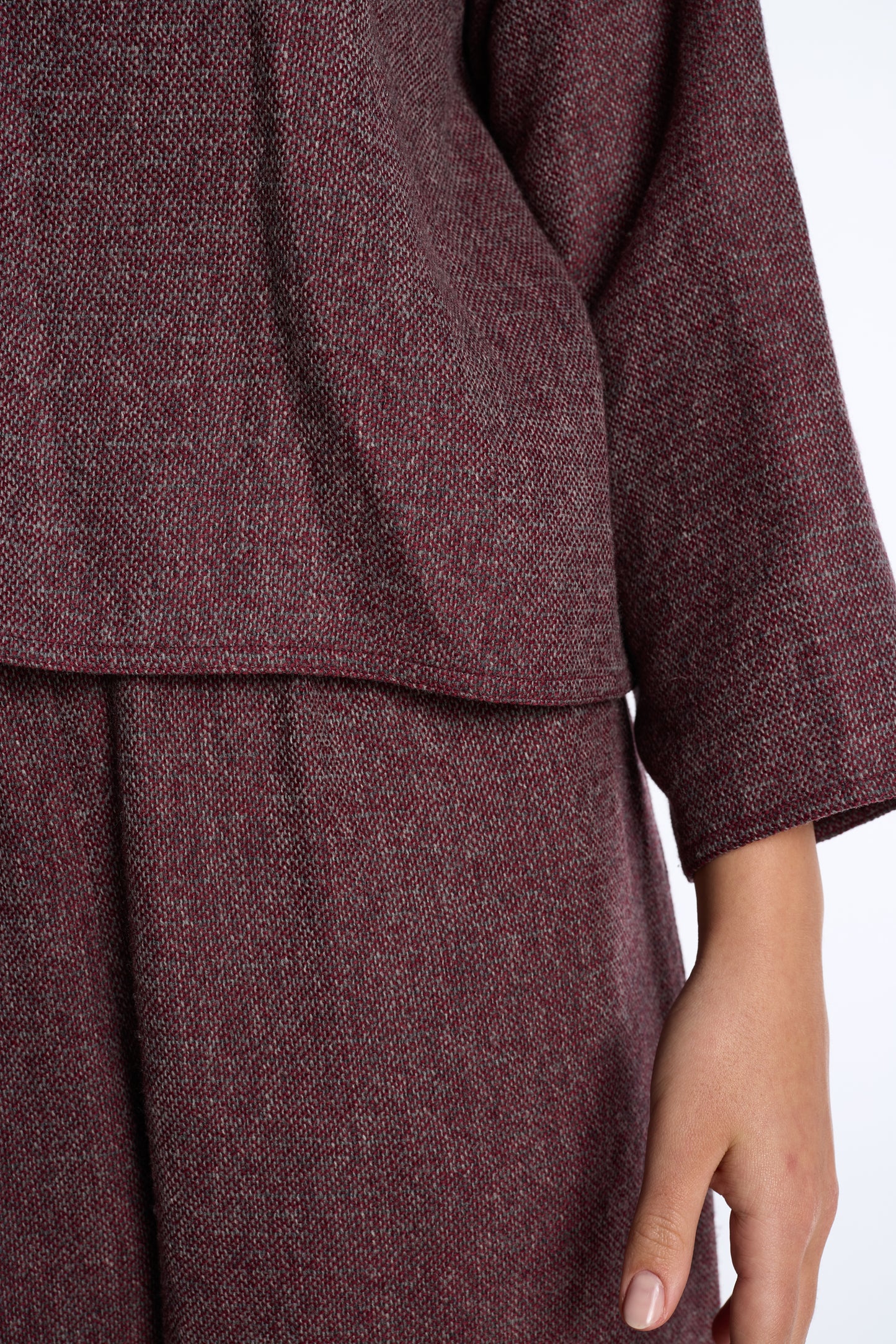 Zoran 1990s Burgundy Wool Ensemble