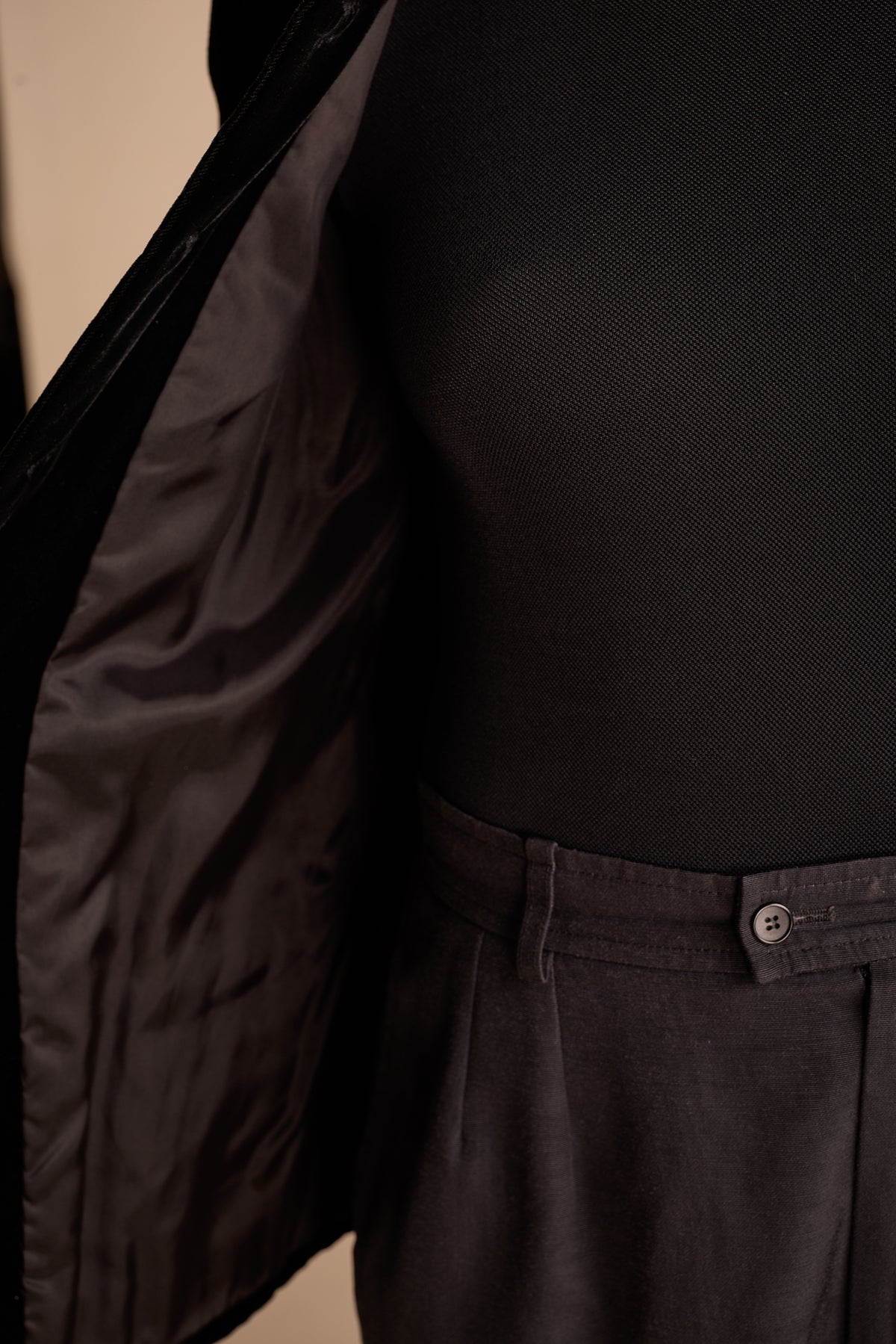 Halston 1970s Black Velvet Jacket