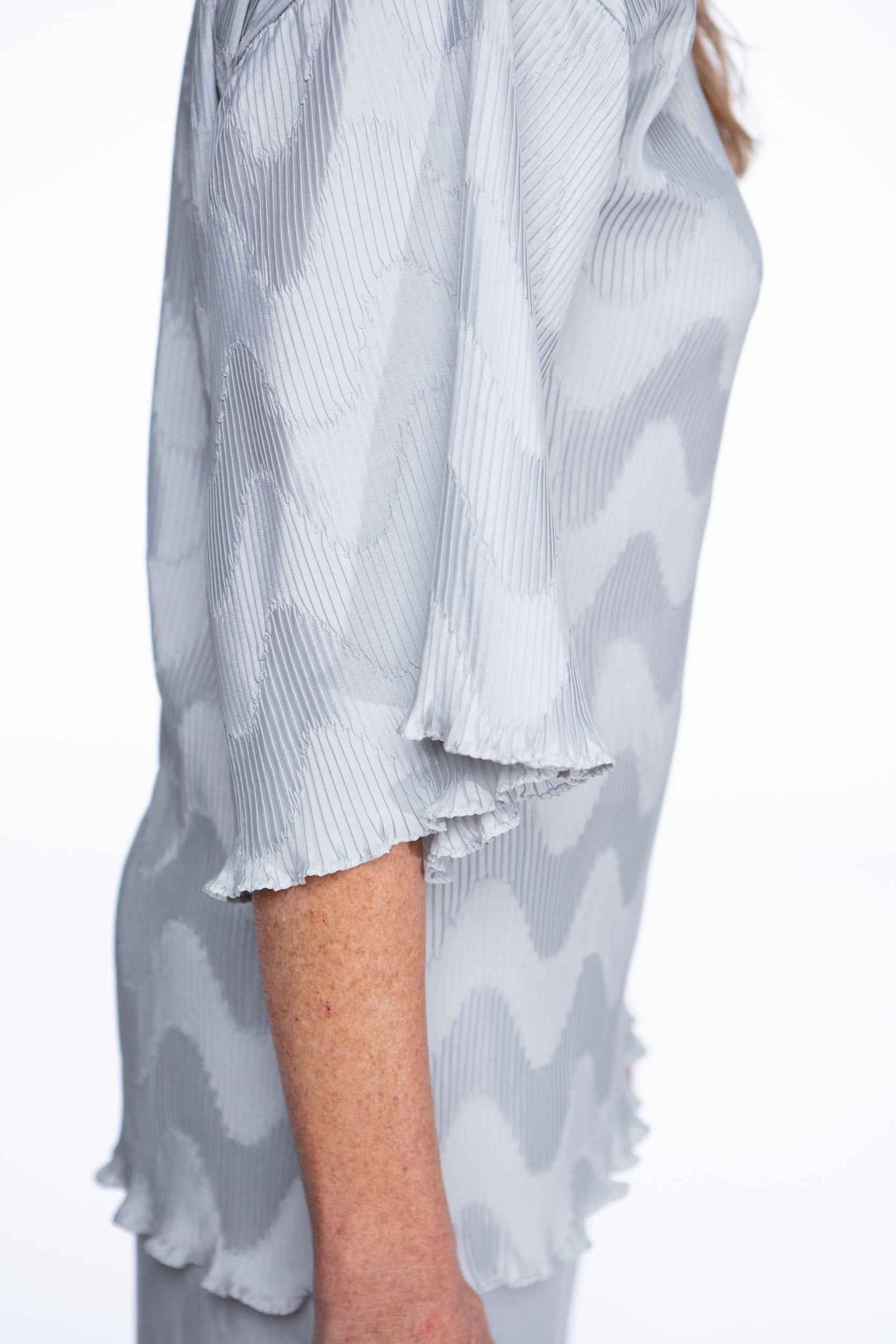 Mary McFadden plissé tunic top
