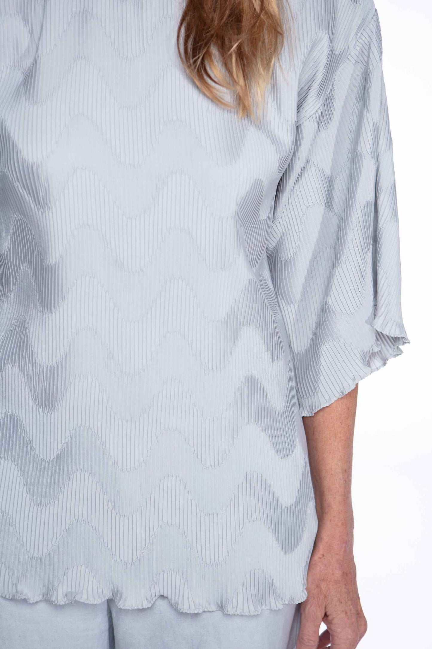 Mary McFadden plissé tunic top