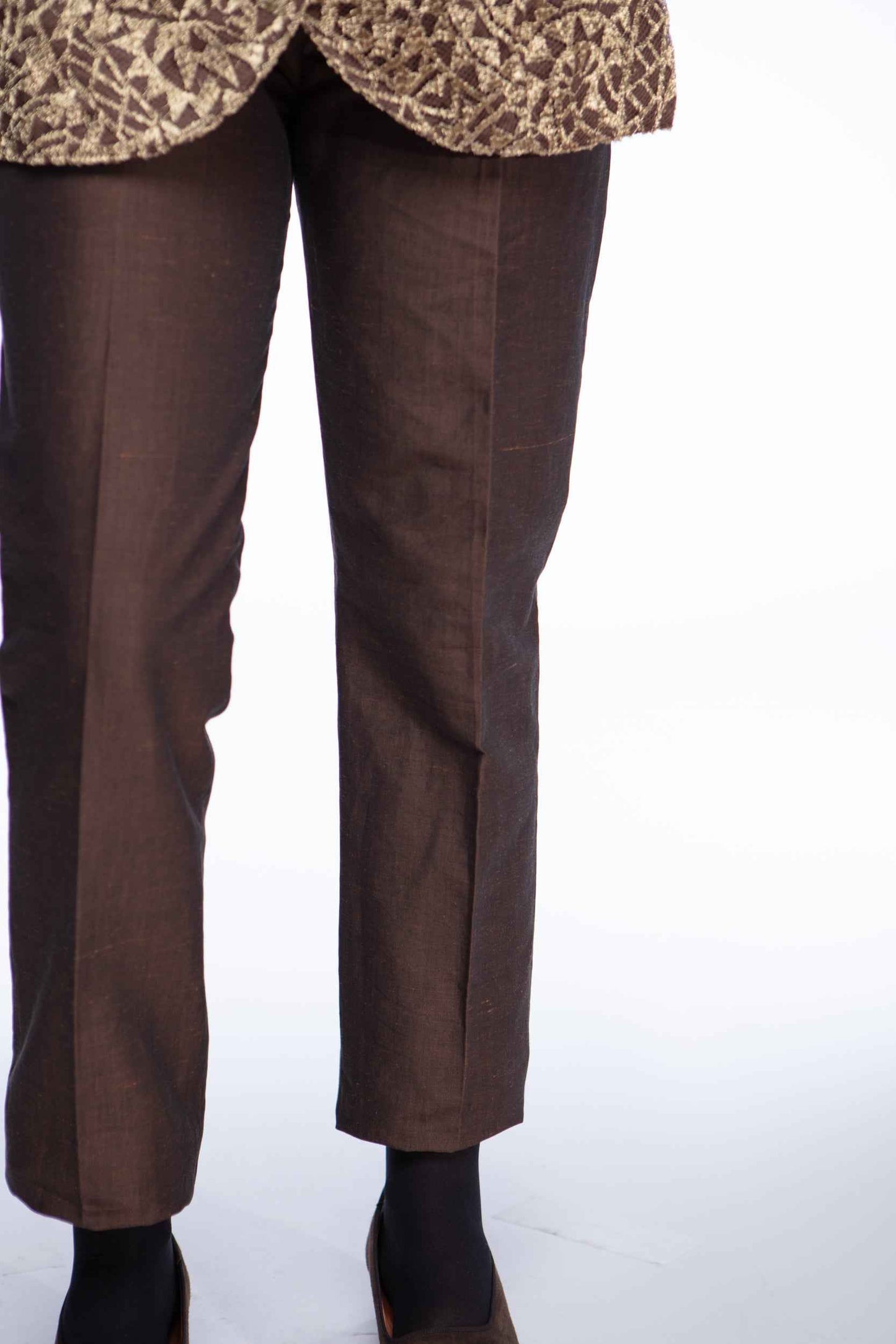 G Gigli chocolate brown iridescent pants
