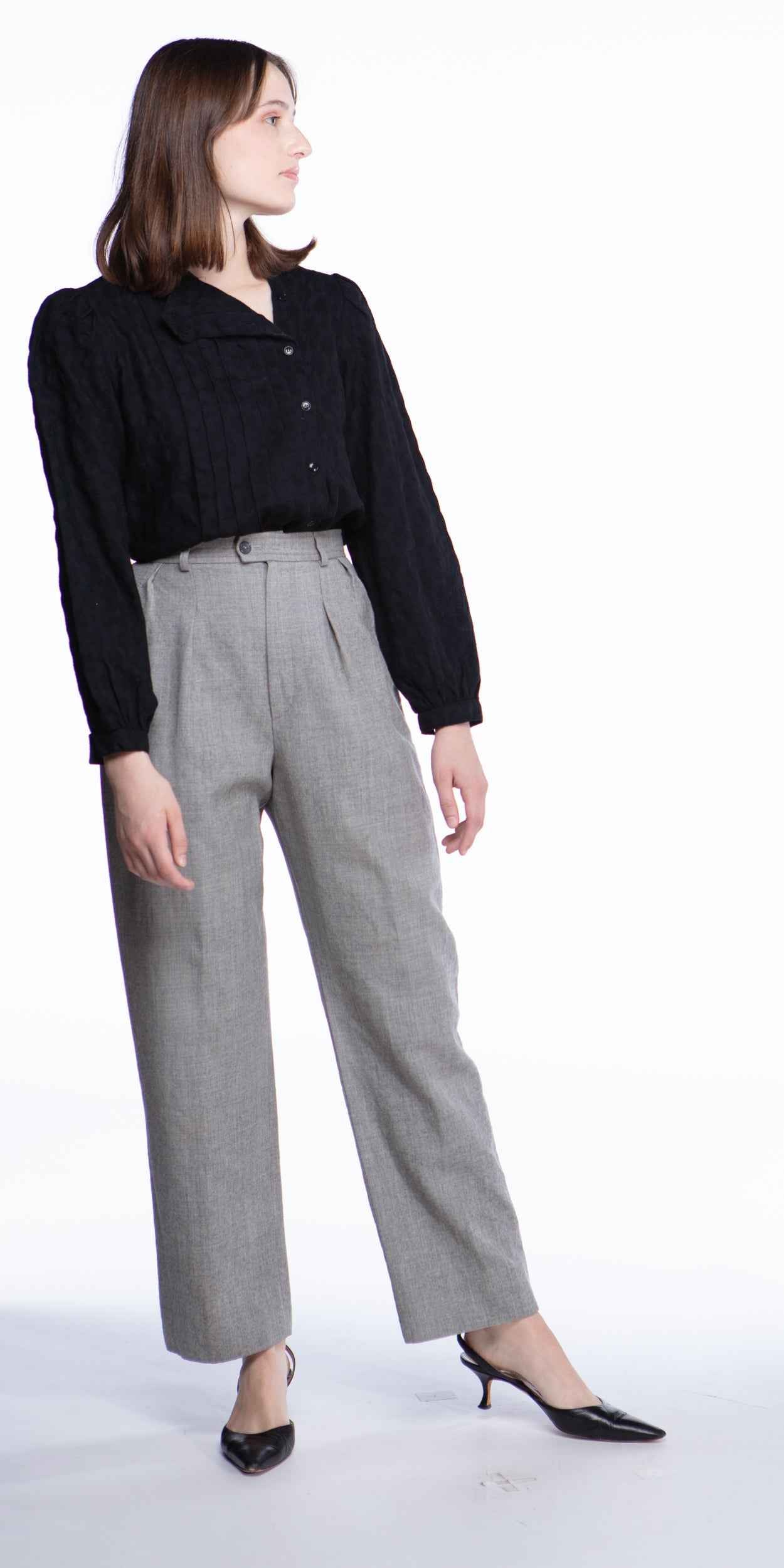 Oscar de la Renta textured wool blouse