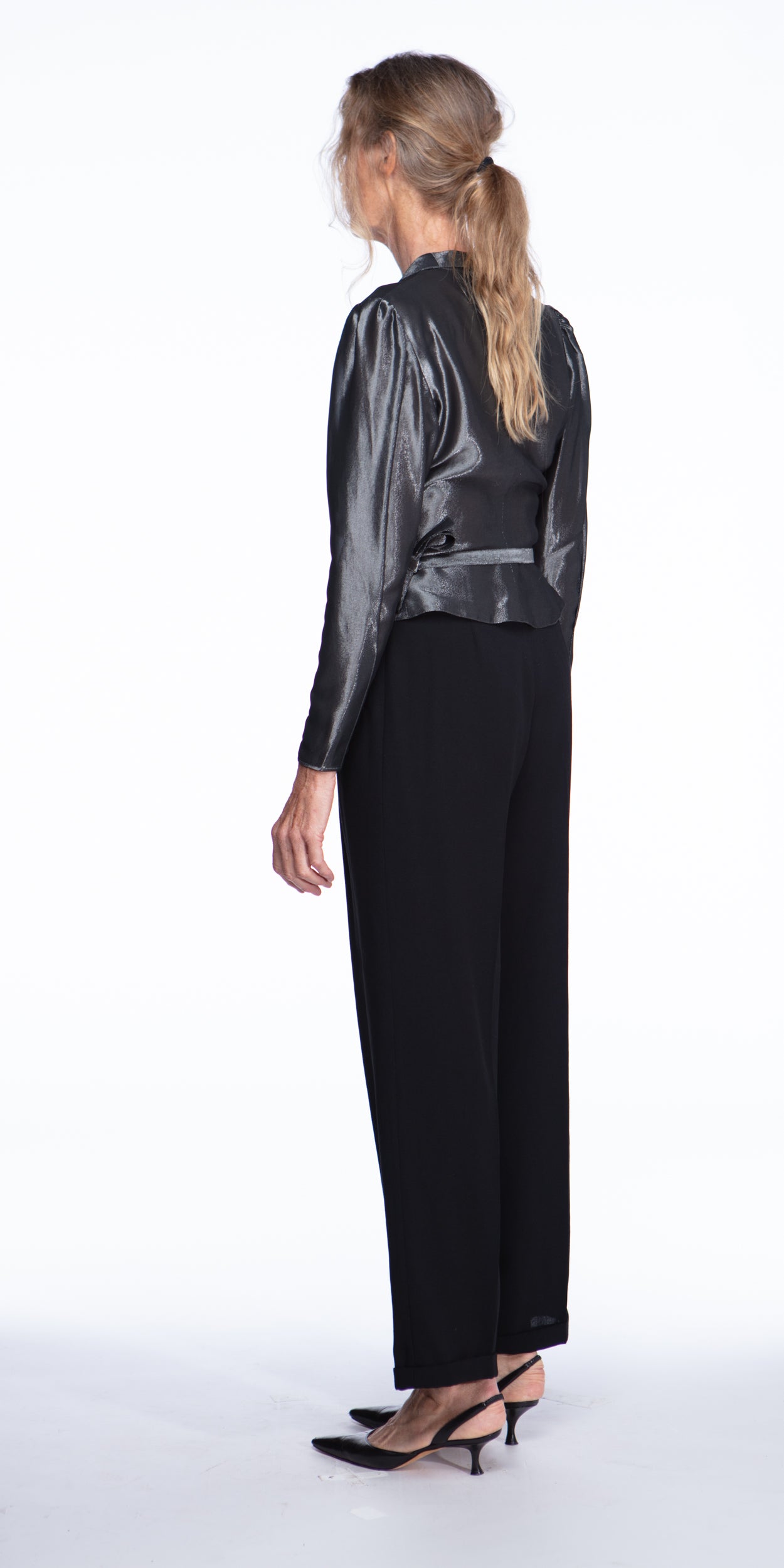 Emanuel Ungaro metallic wrap top