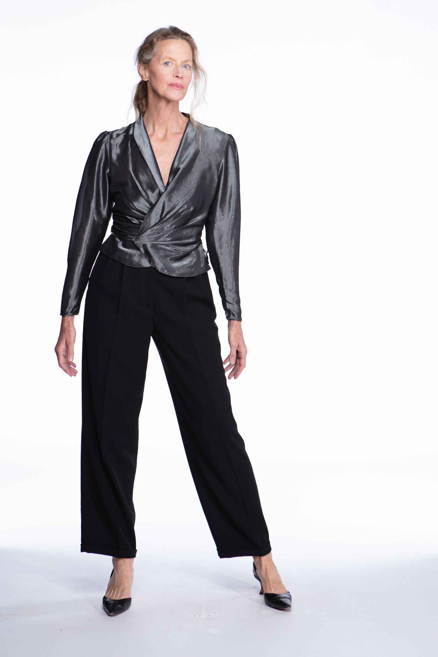 Emporio Armani wool pleated trouser pants