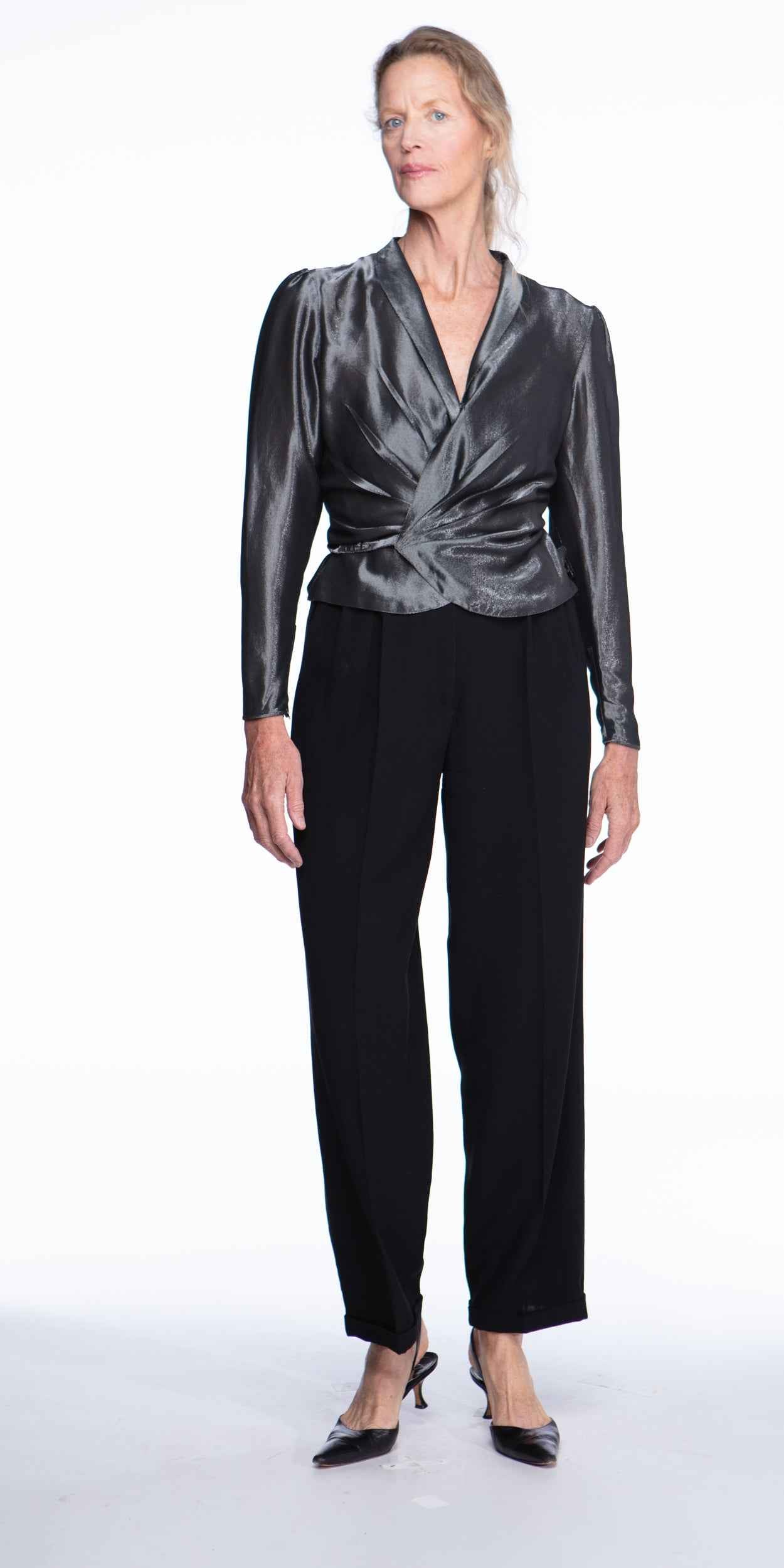 Emporio Armani wool pleated trouser pants