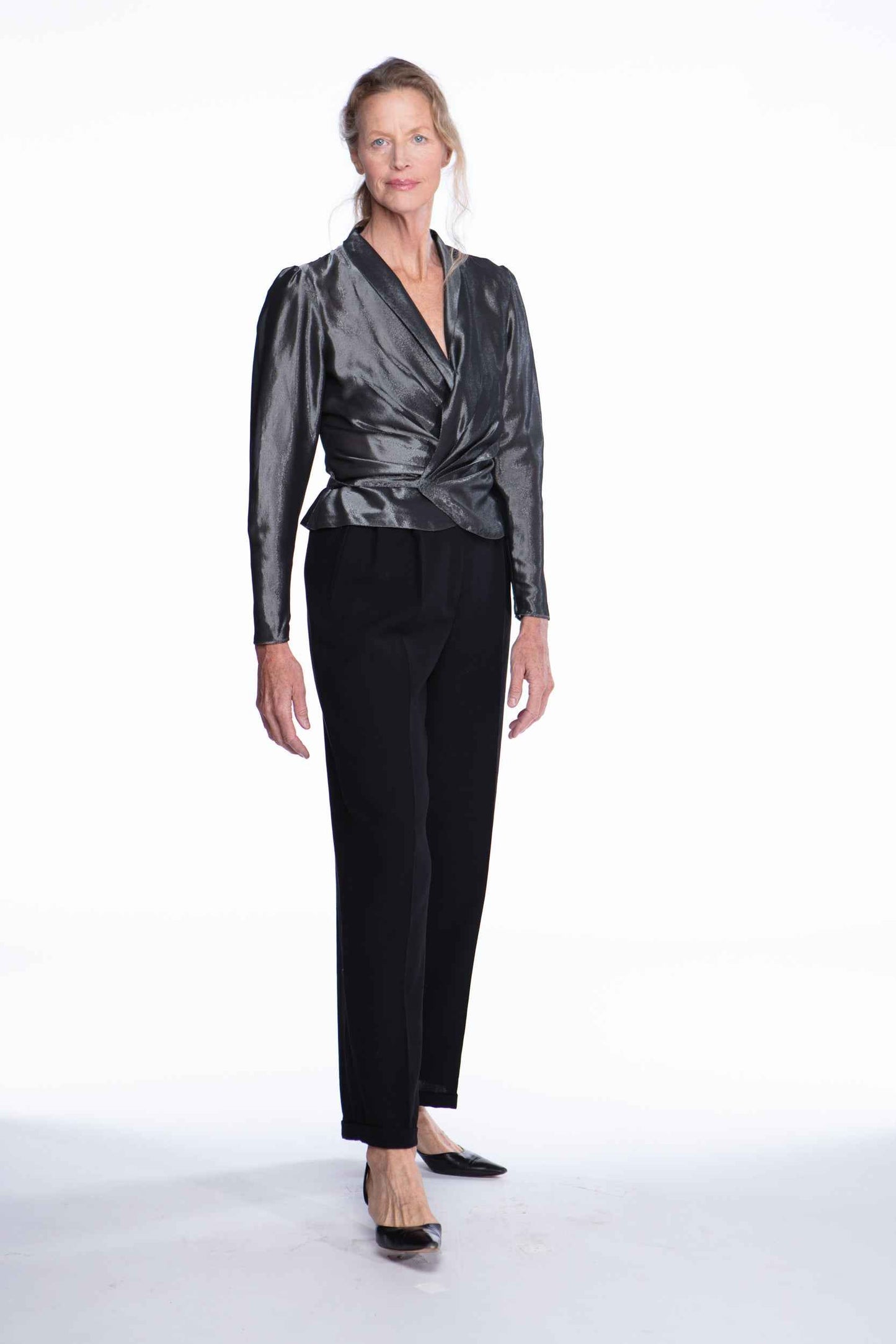 Emporio Armani wool pleated trouser pants