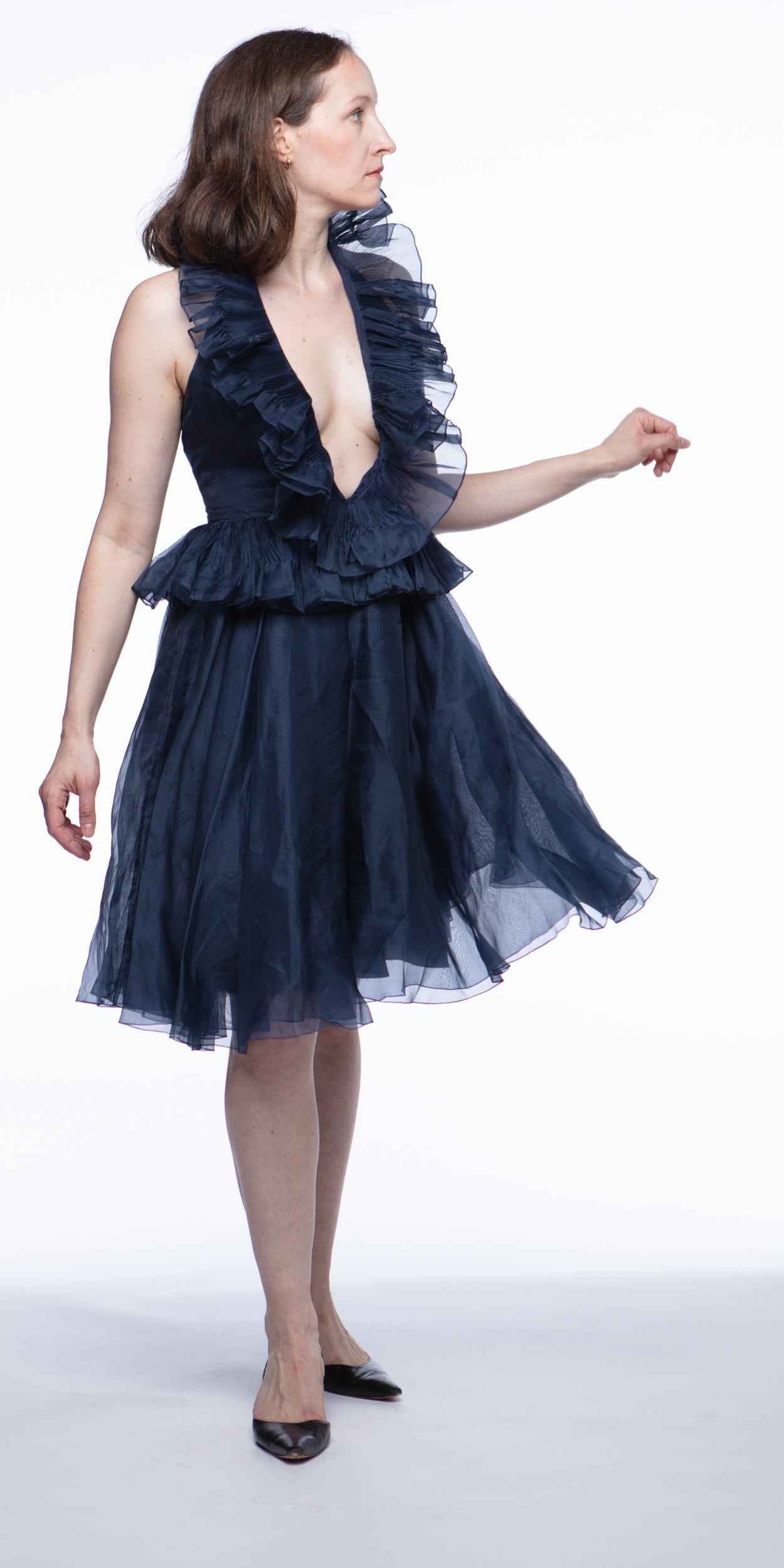 Oscar de la Renta organza halter dress