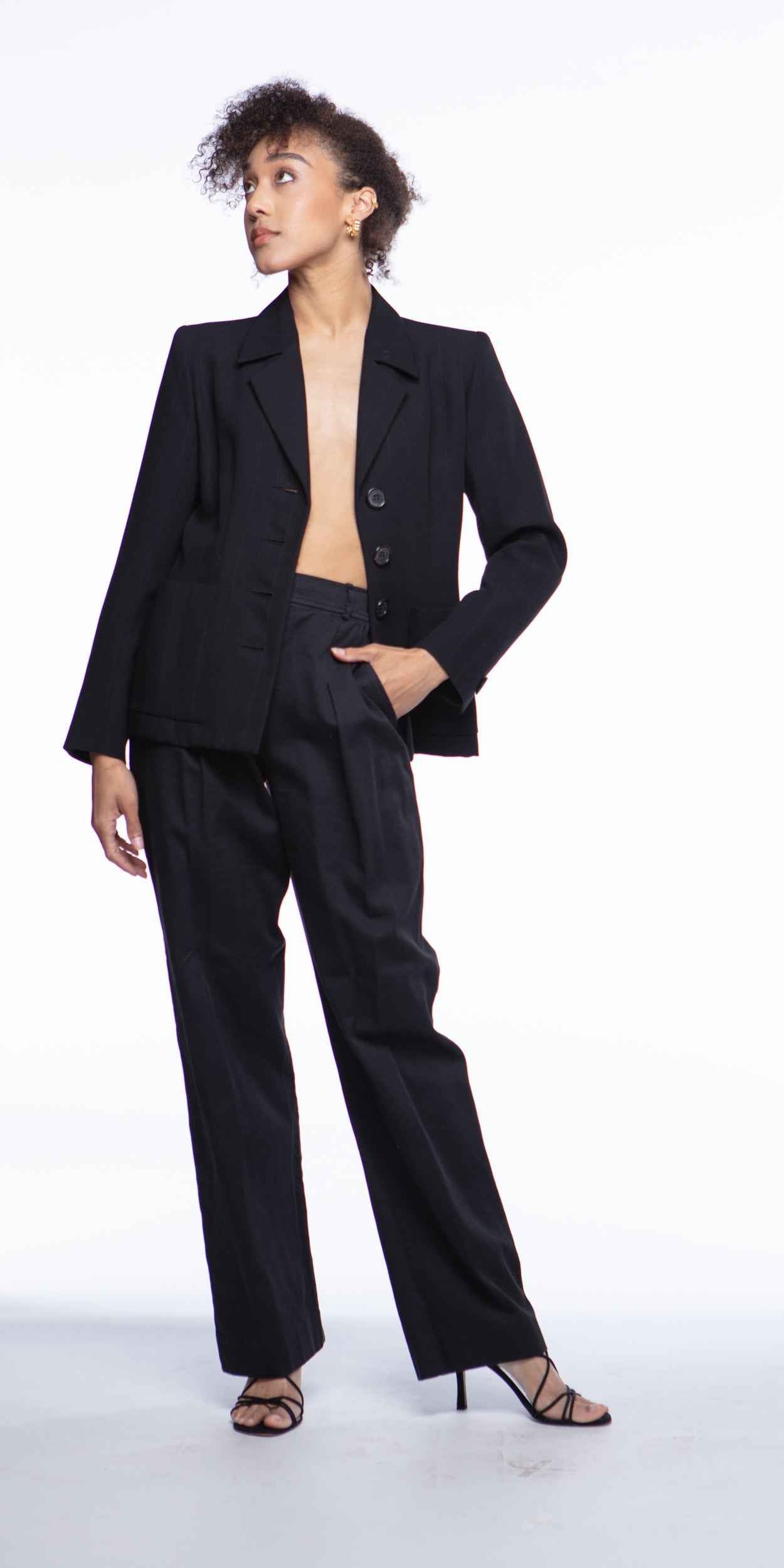 Yves Saint Laurent wool pinstripe blazer
