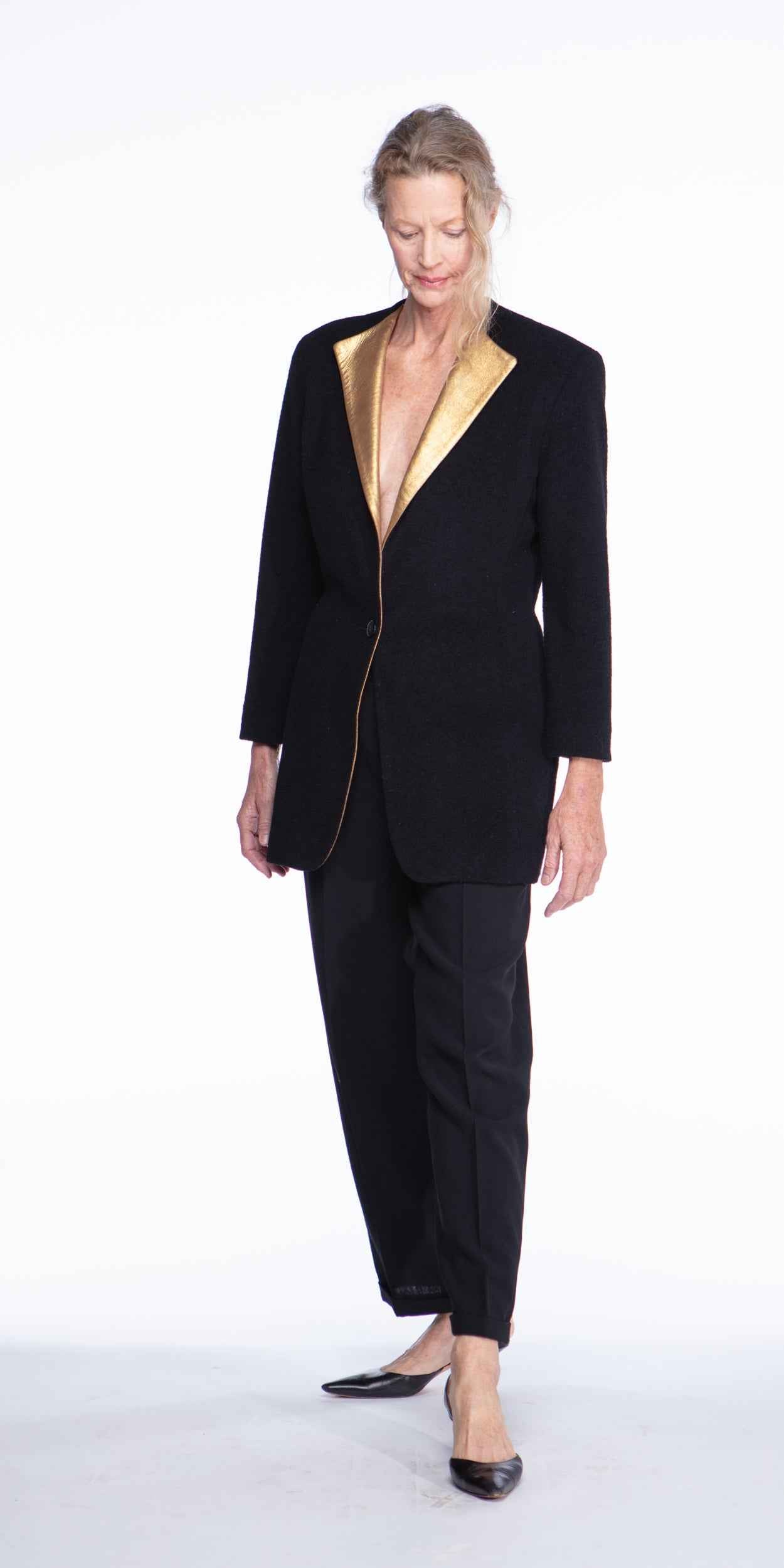 Donna Karan gold lapel blazer - Manifold Vintage Donna Karan gold lapel blazer - Manifold Vintage