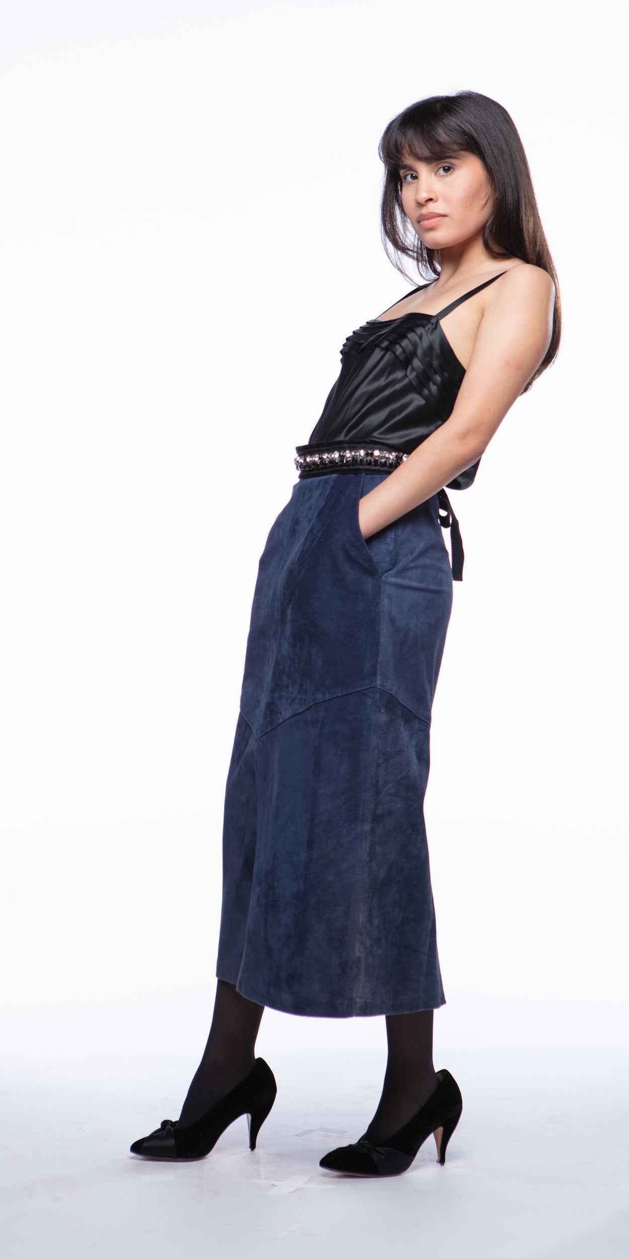 Suede skirt
