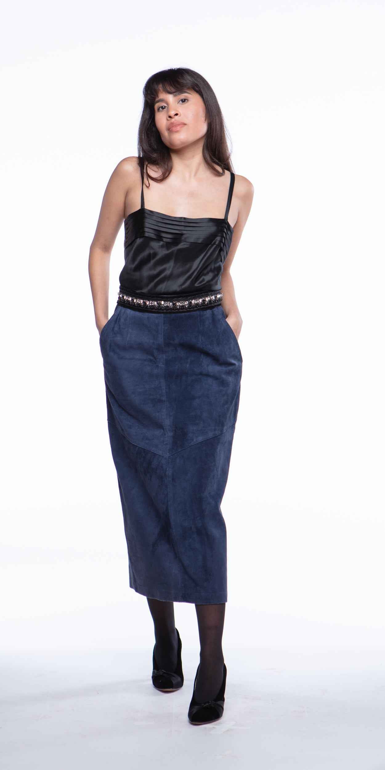 Suede skirt