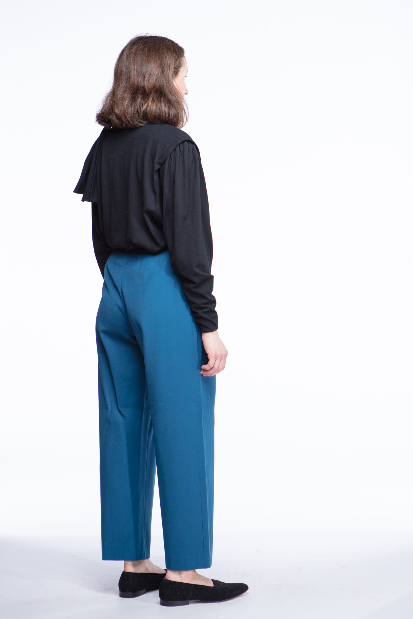 Yves Saint Laurent pleated wool trousers