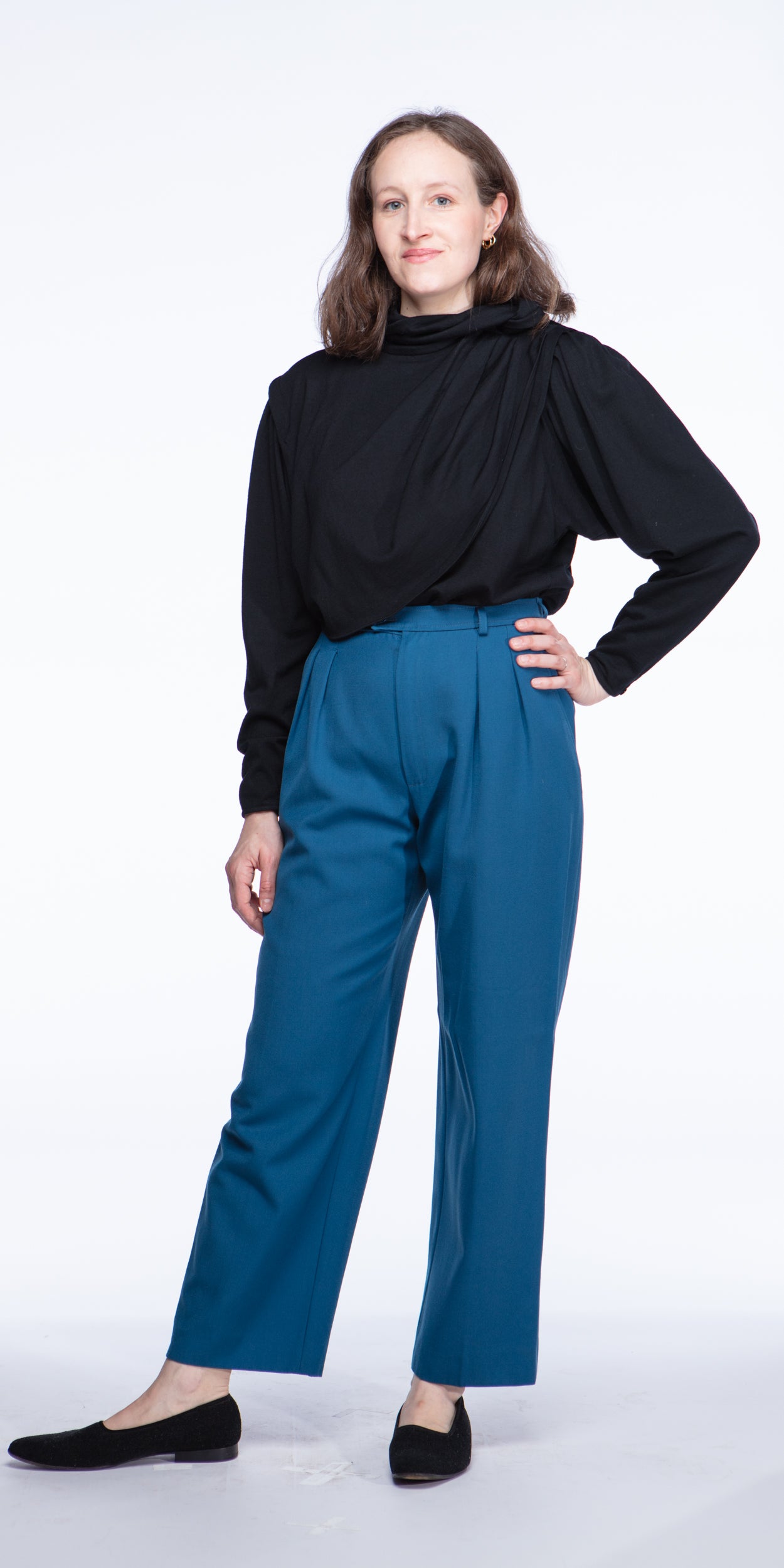 Yves Saint Laurent pleated wool trousers