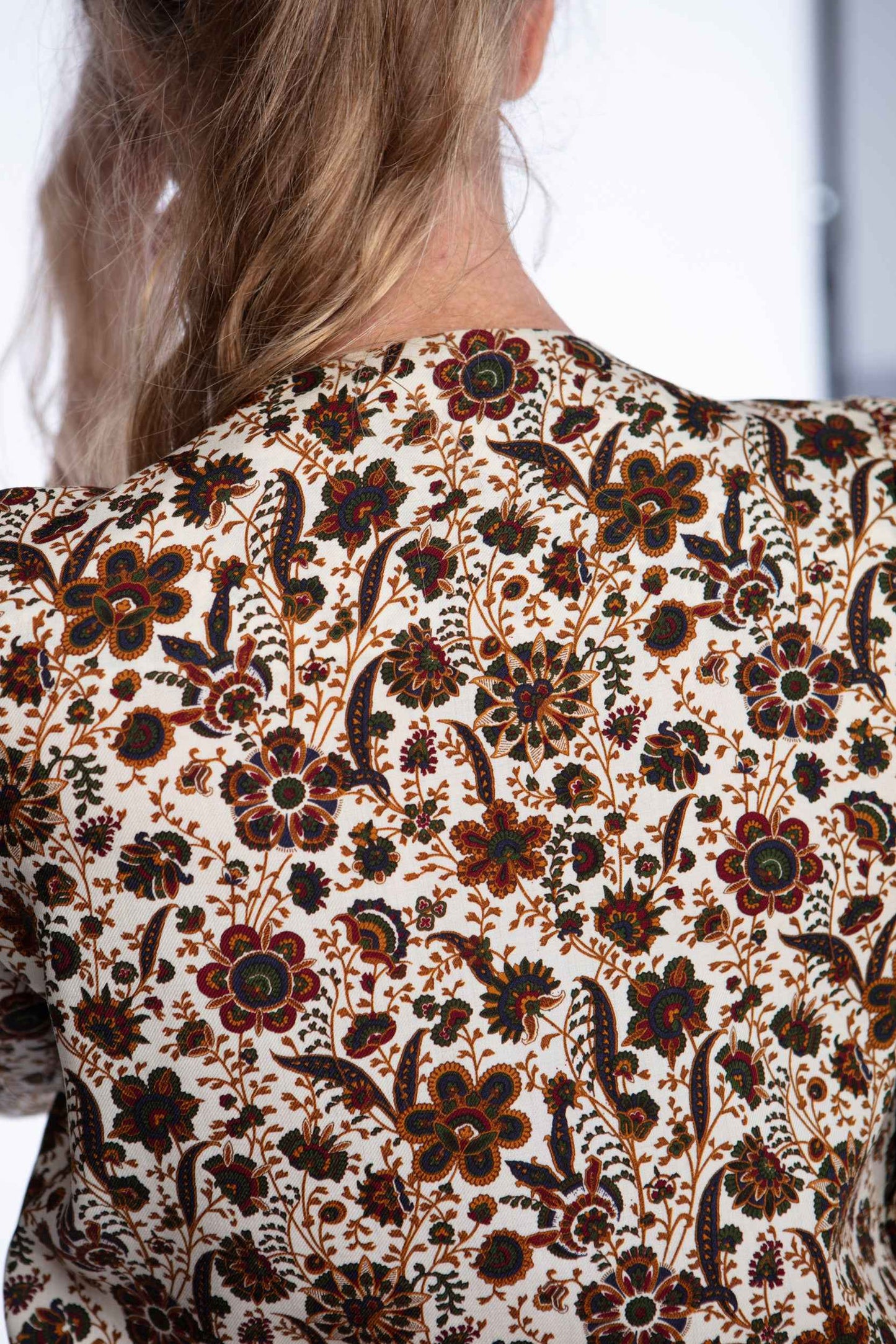 Yves Saint Laurent floral printed wool wrap blouse