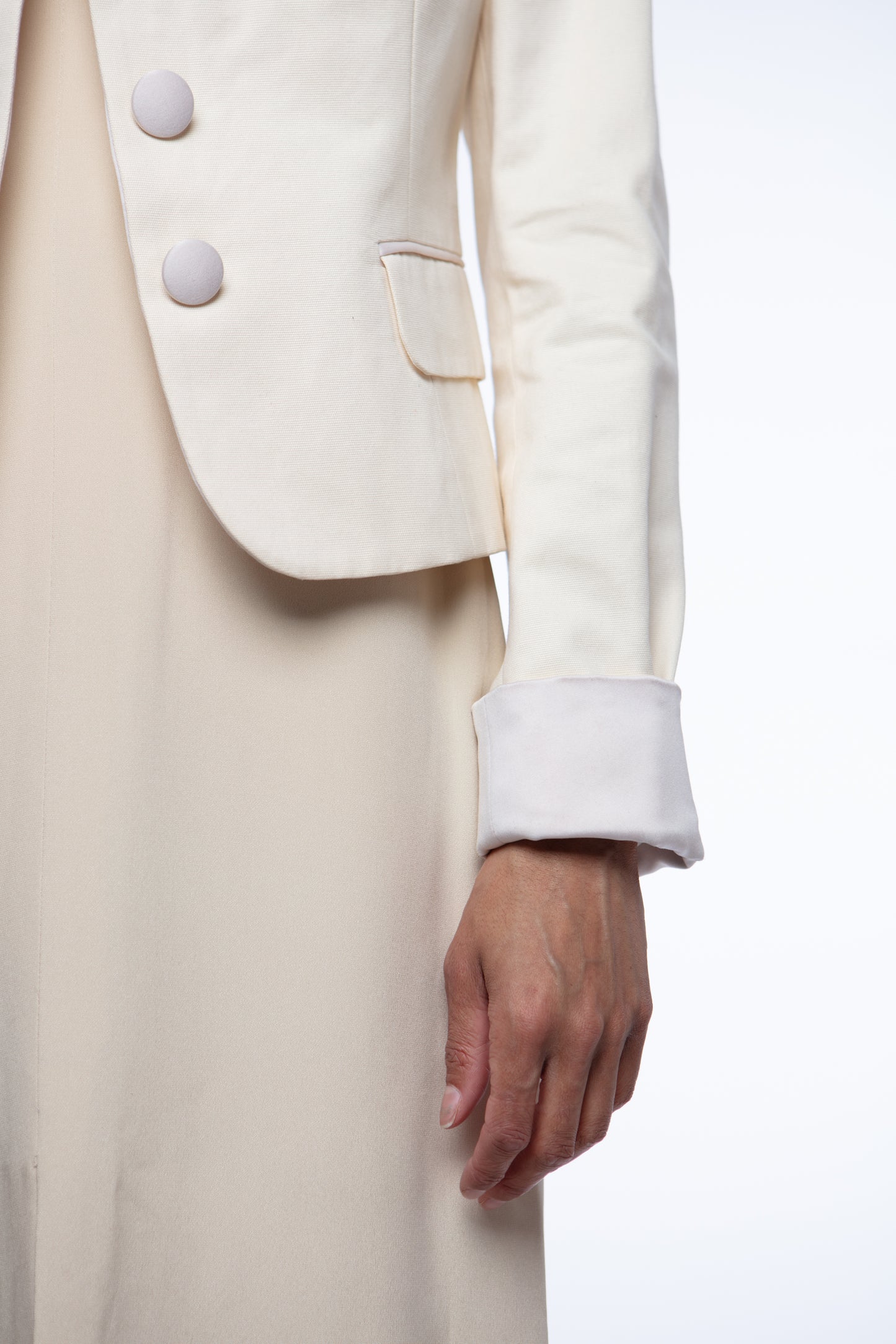 Valentino ivory blazer with satin detailing