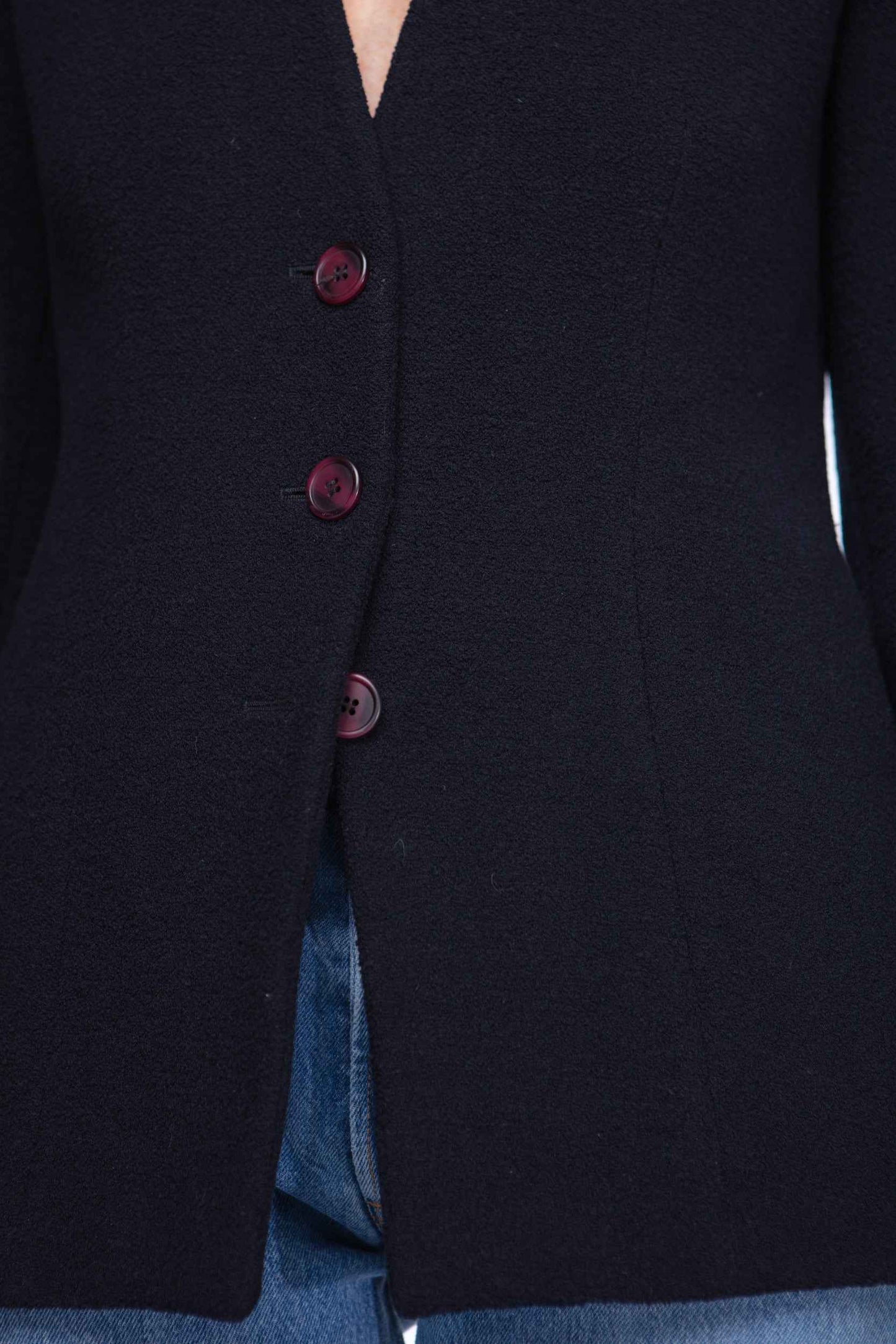 Giorgio Armani navy bouclé blazer