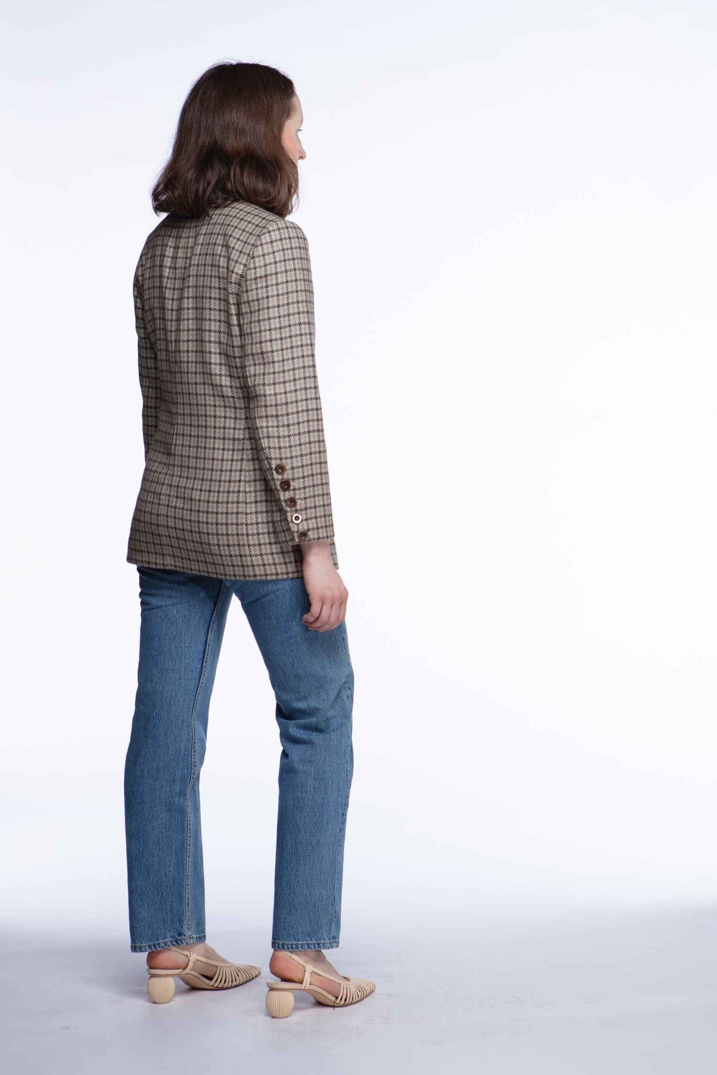 Escada houndstooth gingham jacket