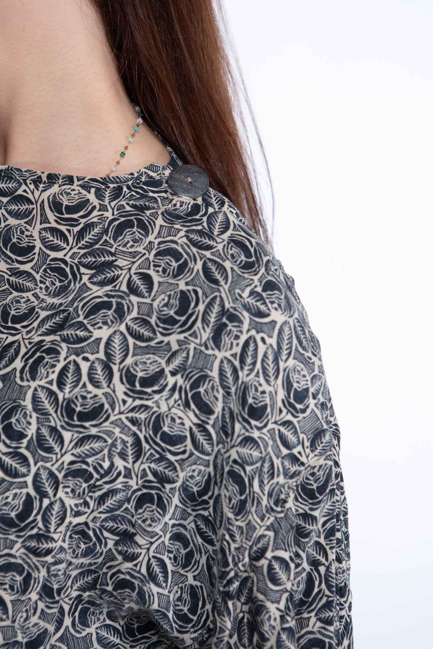 Krizia floral printed drop waist dress