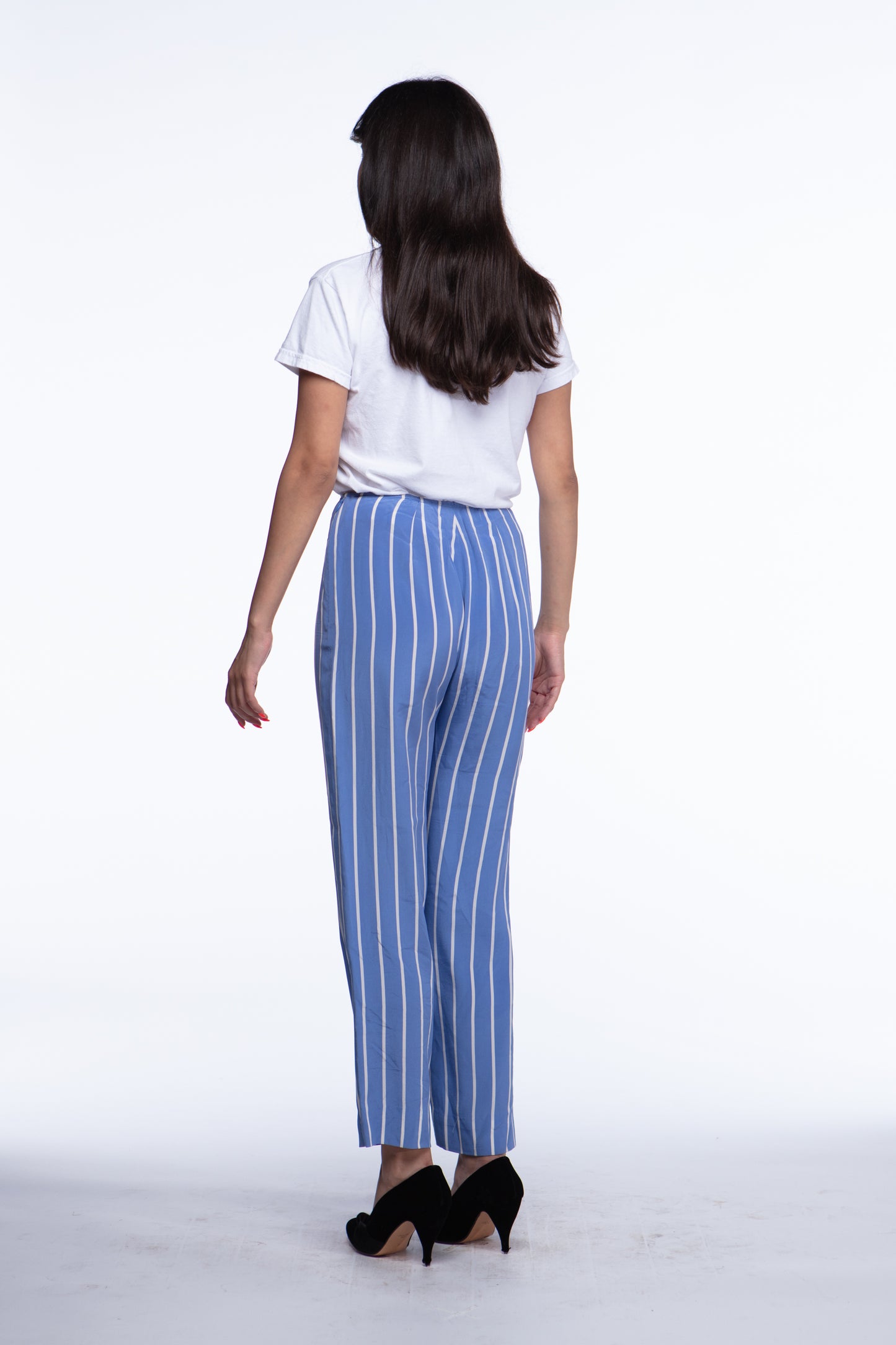Silk striped pants