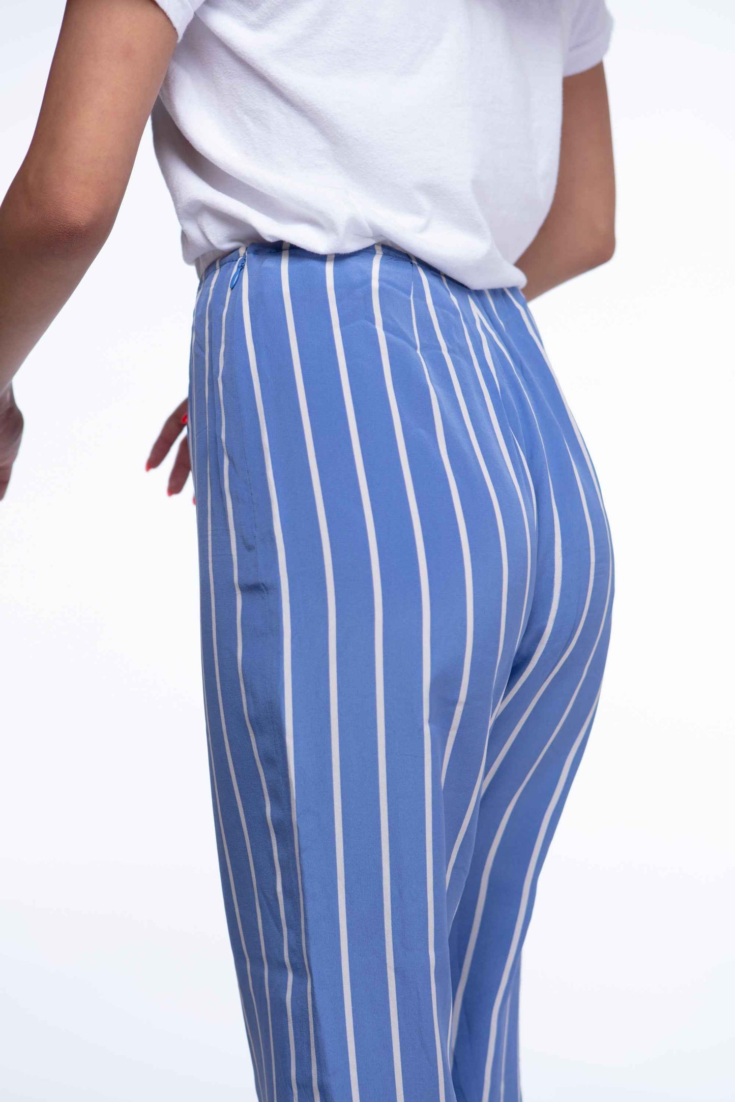 Silk striped pants