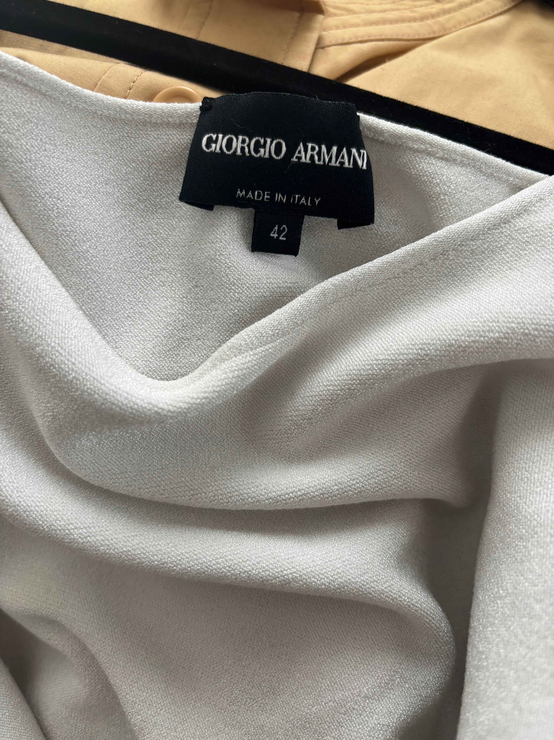Giorgio Armani 2000s White Stretch Tank Top