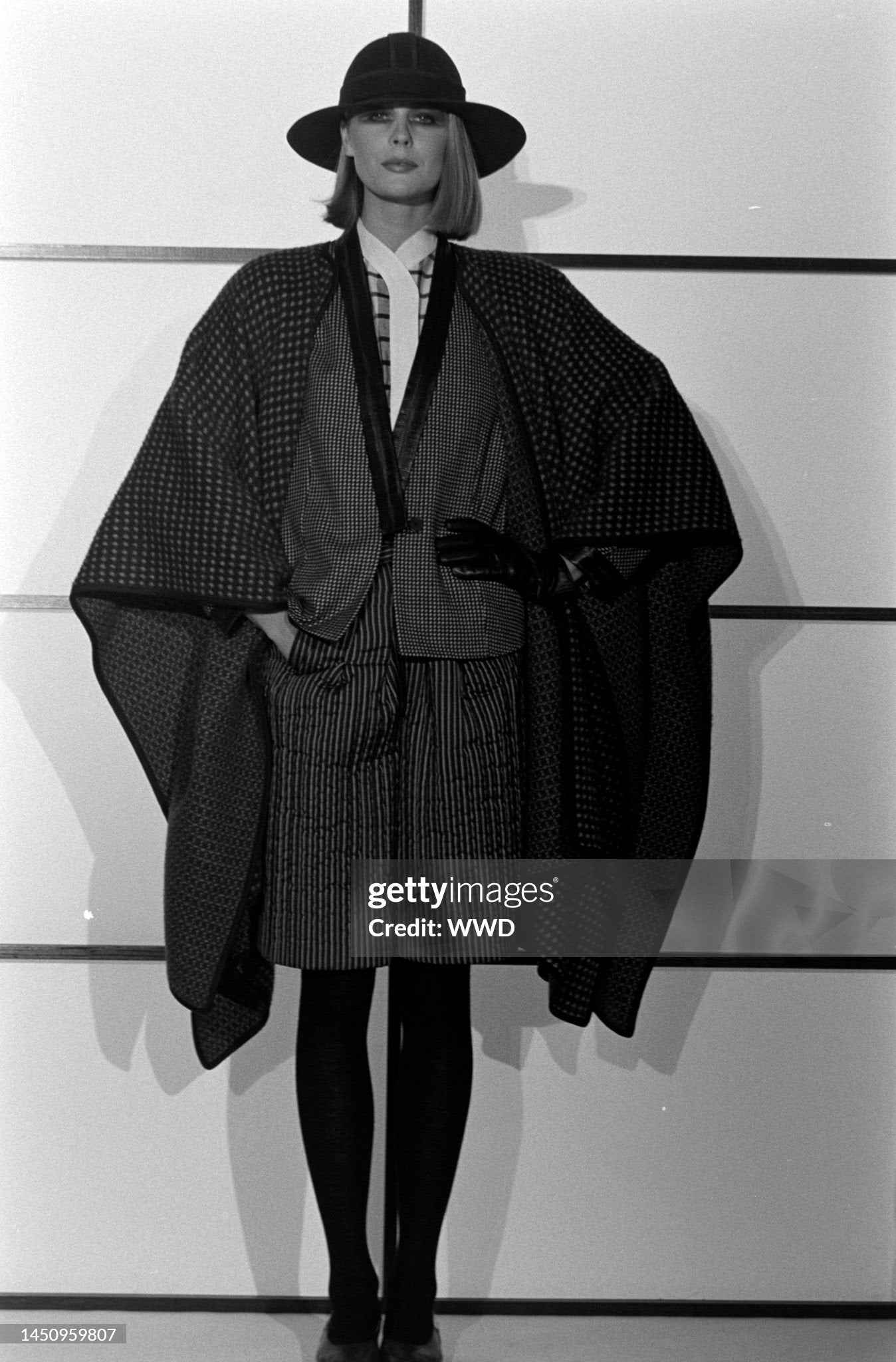 Giorgio Armani Fall/Winter 1981 Brown and Black Wool Culotte Suit