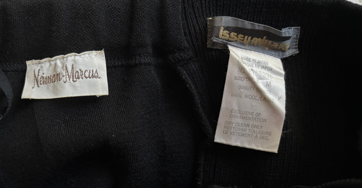 Issey Miyake 1980s Black Wool Zipper Skirt (as is)